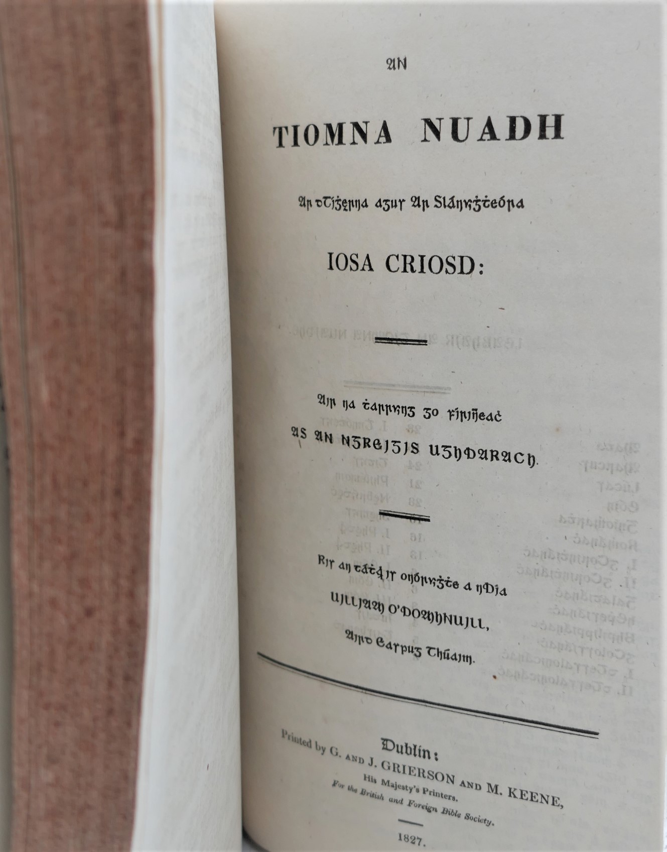 Leabhuir an tSean Tiomna; An Tiomna Nuadh (1827) - Image 5