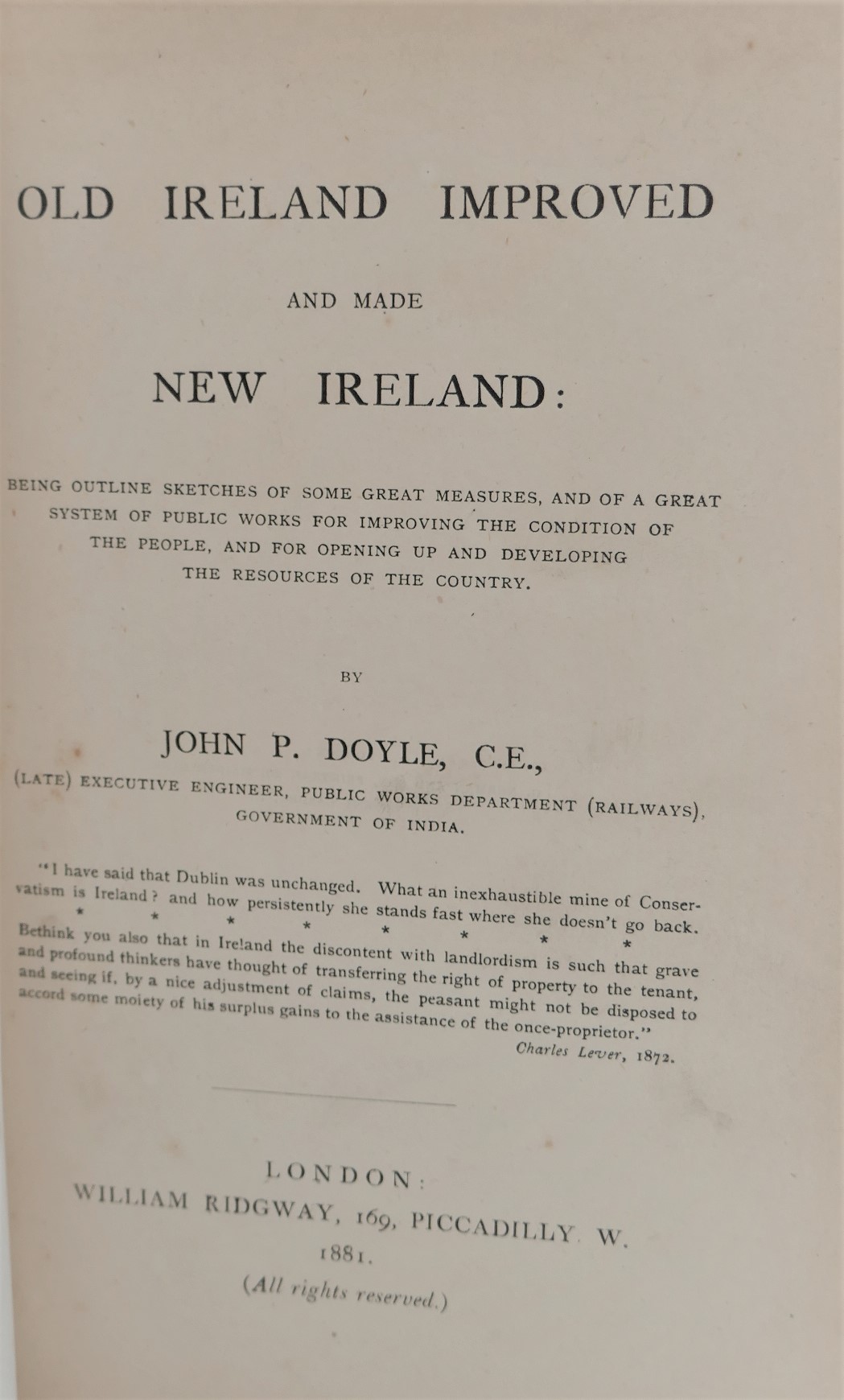 Old Ireland Improved and Made New Ireland (1881) - Image 2