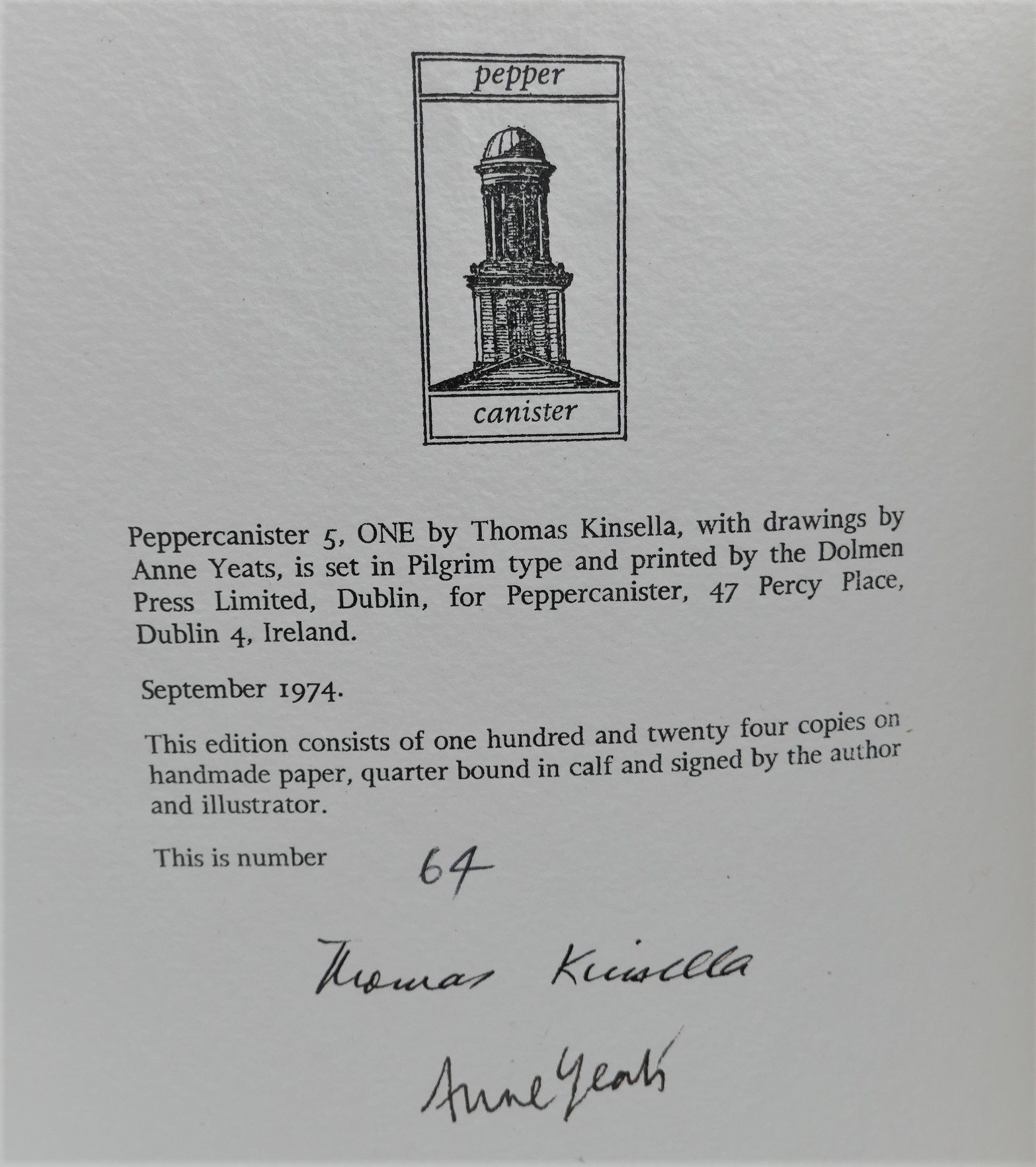 One. With line Drawings by Anne Yeats (1975) - Image 3