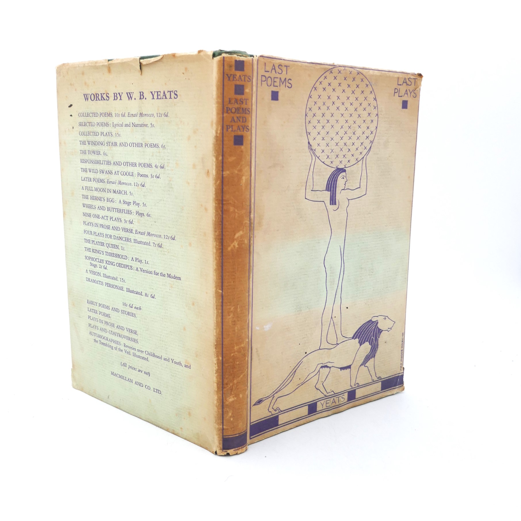 Last Poems and Plays. First American Edition (1940)