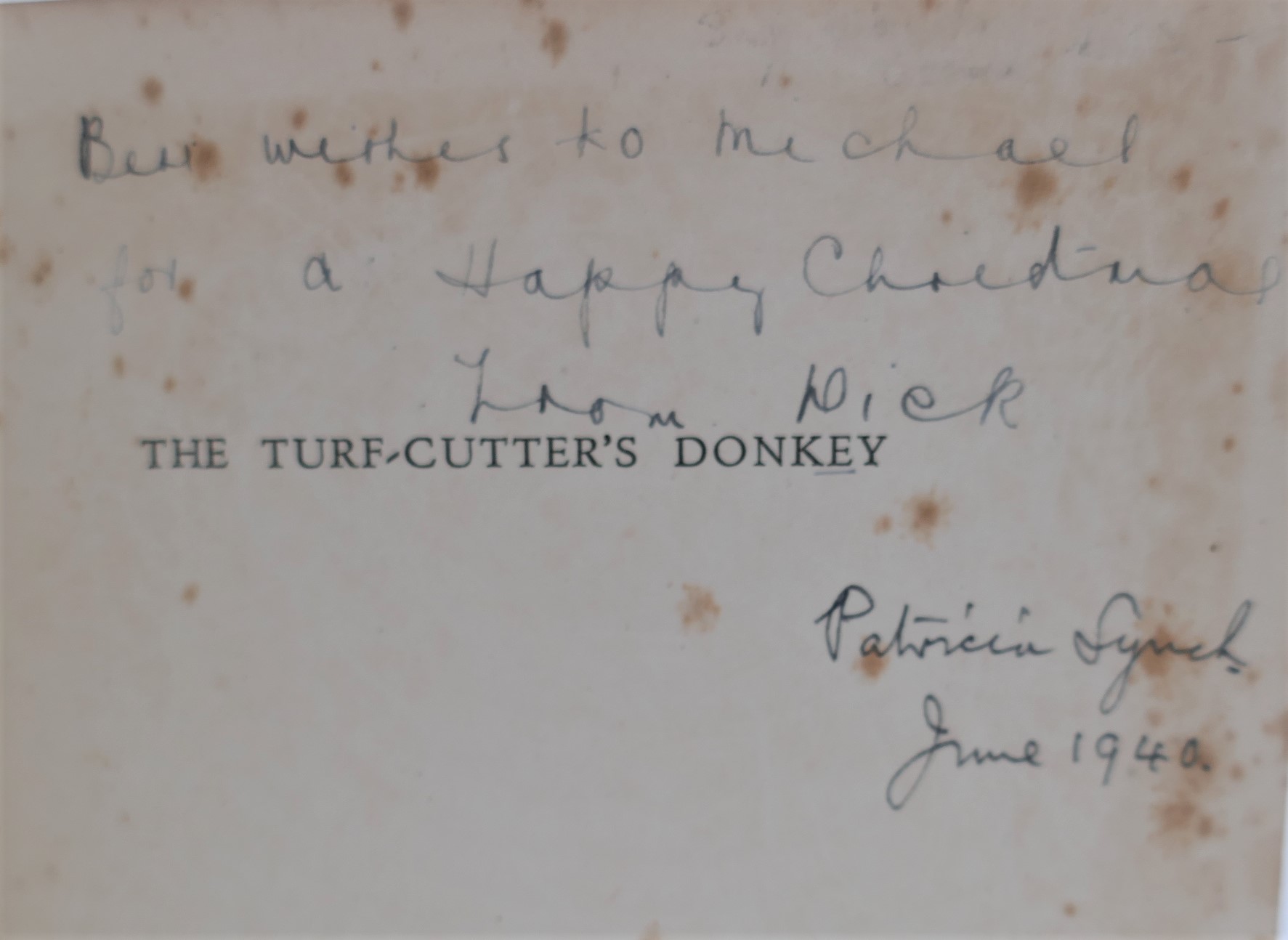 The Turf-cutter's Donkey. Inscribed by the Author (1935) - Image 3