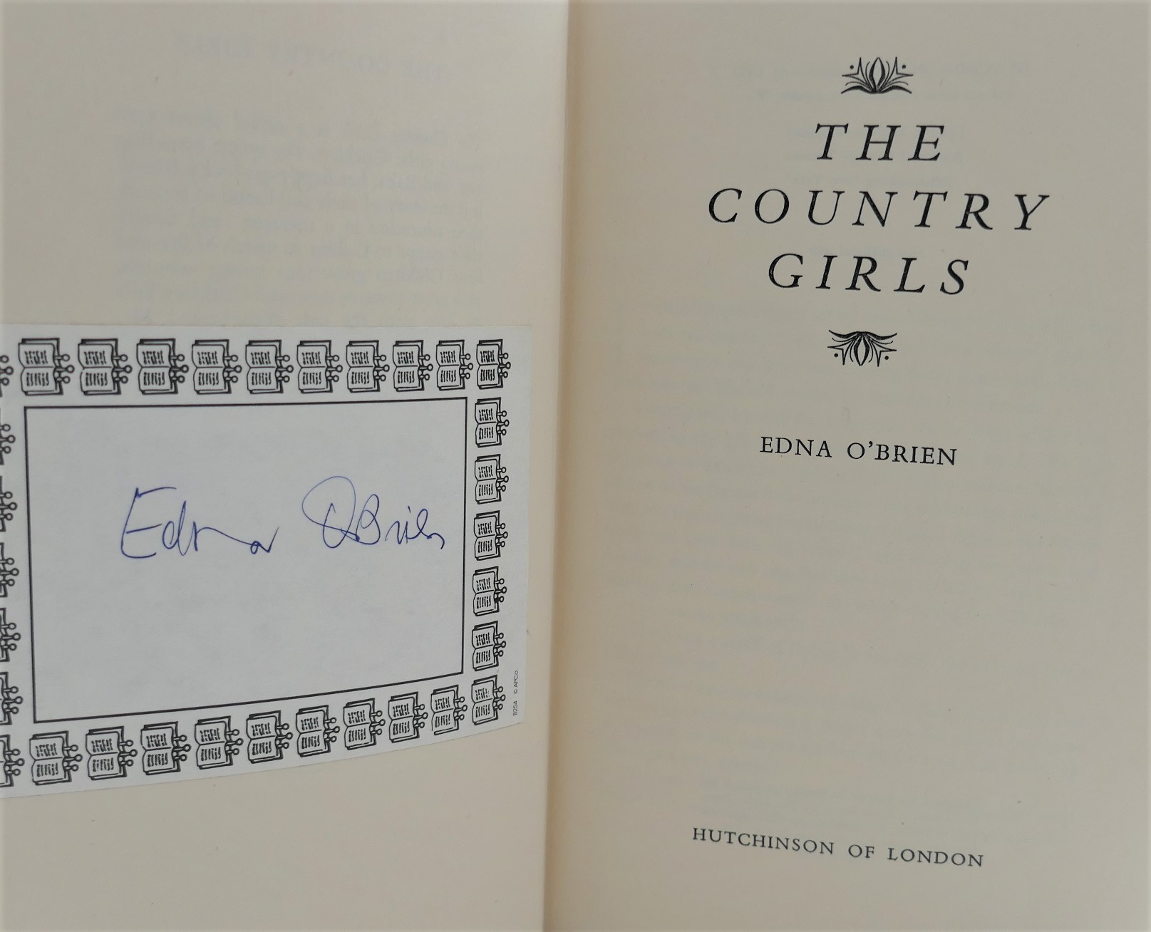 The Country Girls. First Edition. With Signed Bookplate (1960) - Image 2