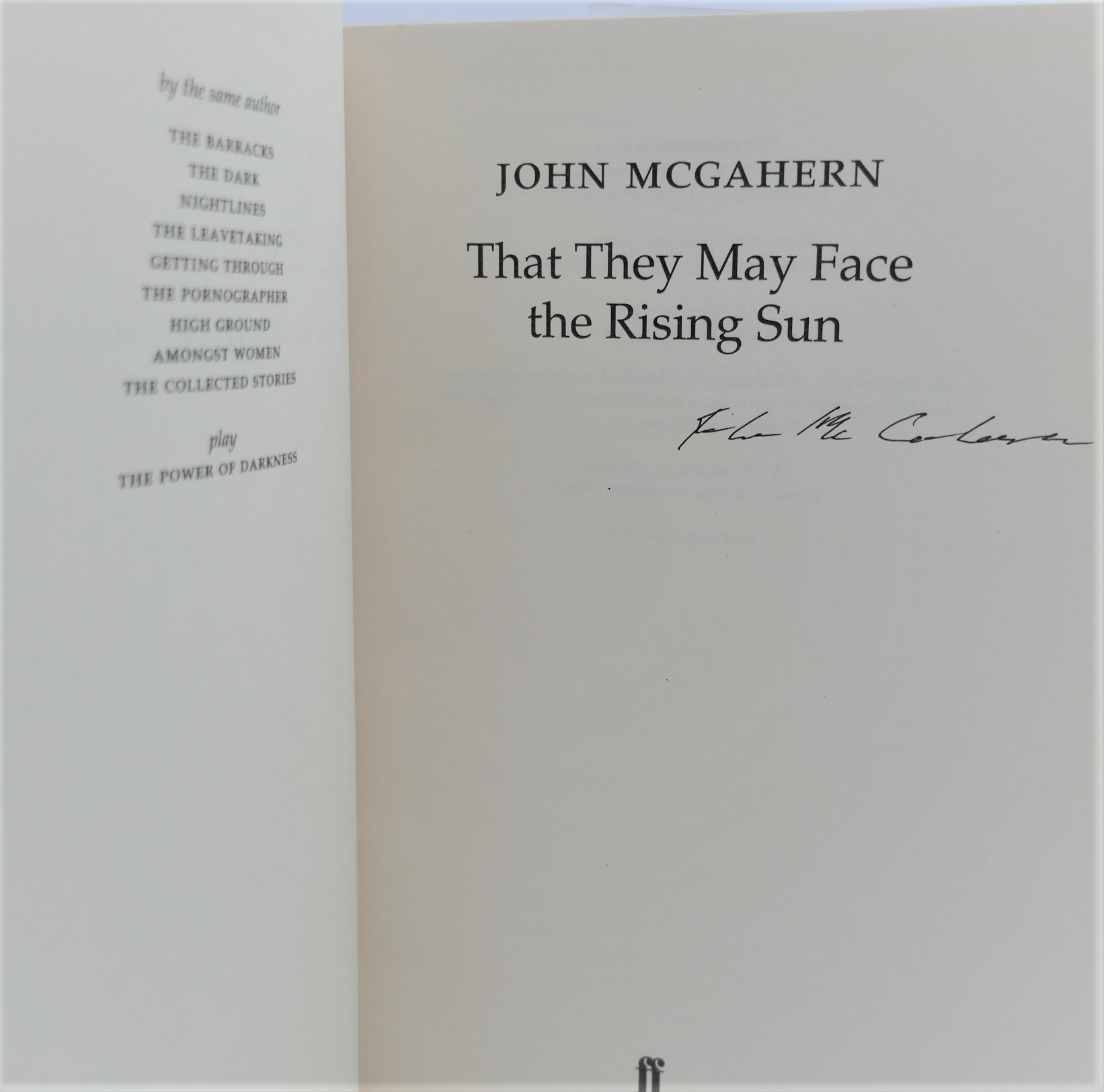 That They May Face the Rising Sun. Author Signed (2002) - Image 2