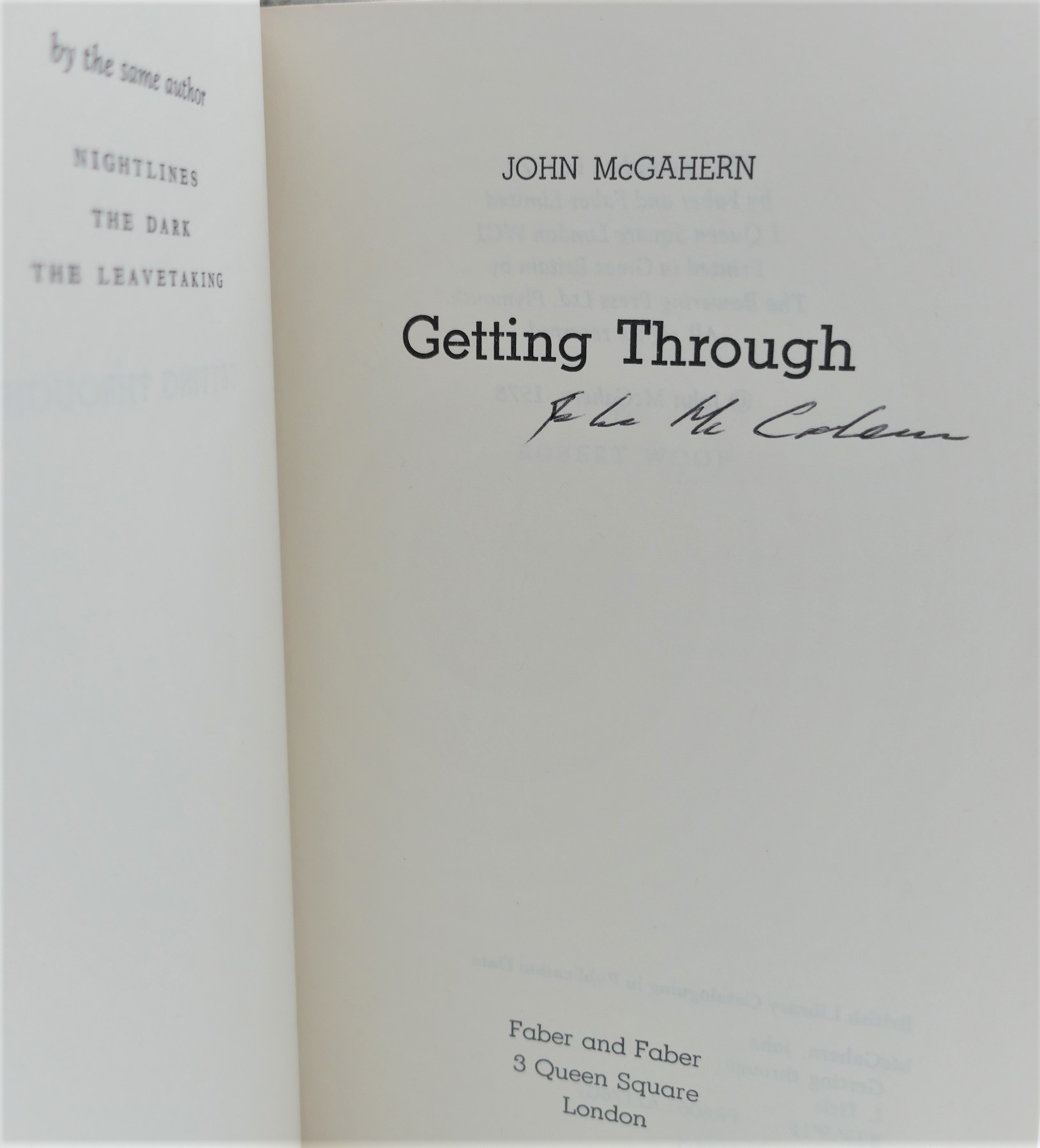 Getting Through. First Edition. Signed Copy (1978) - Image 2