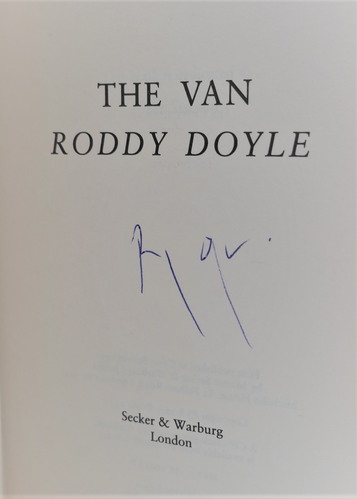 The Van. Signed Copy (1991) - Image 2