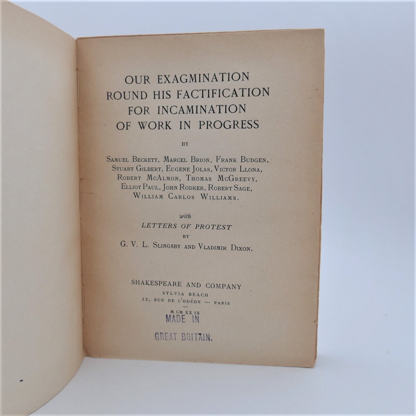 Our Exagmination Round Work in Progress (1929) - Image 3