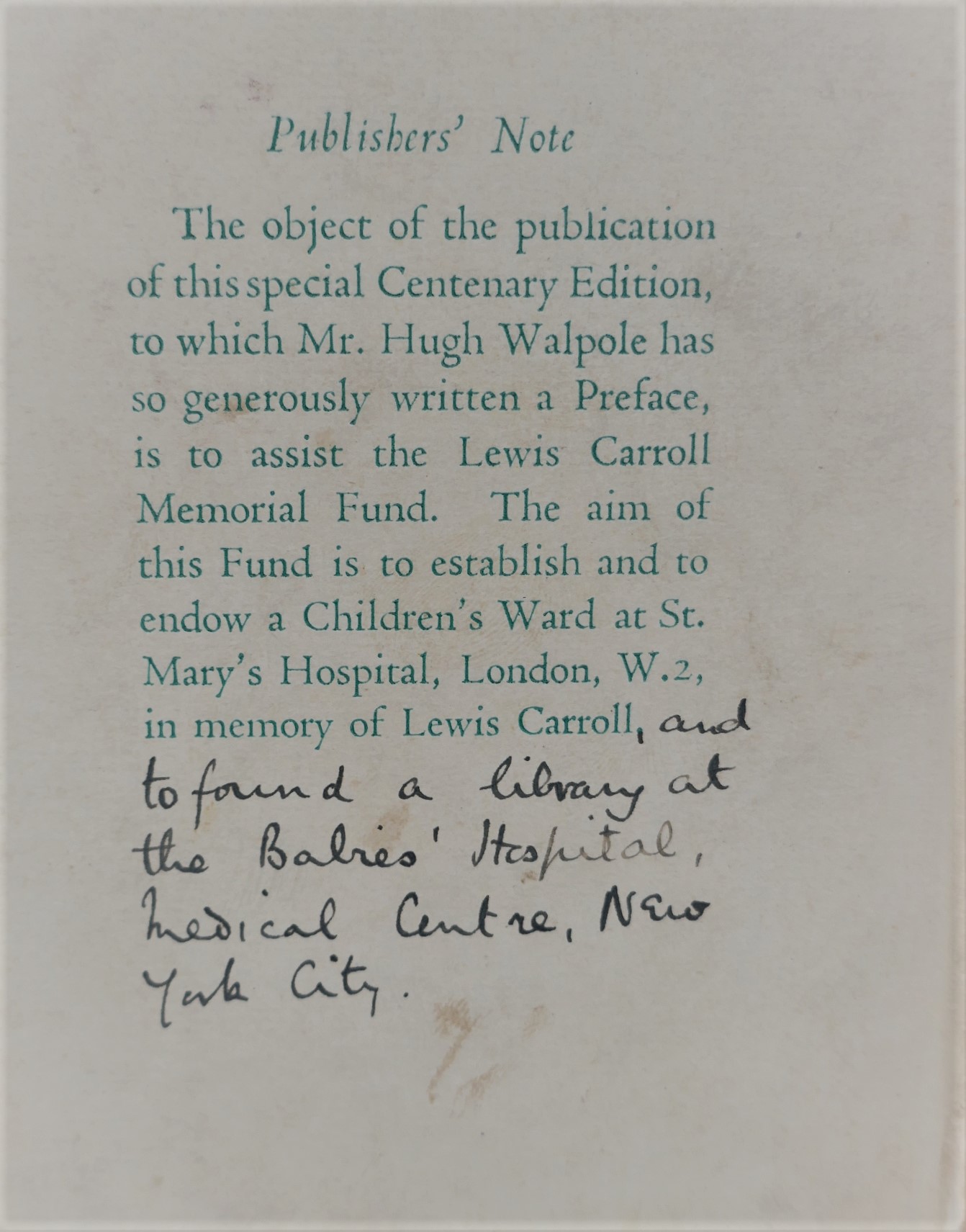 Alice's Adventures in Wonderland. Centenary Edition. Association Copy (1932) - Image 5