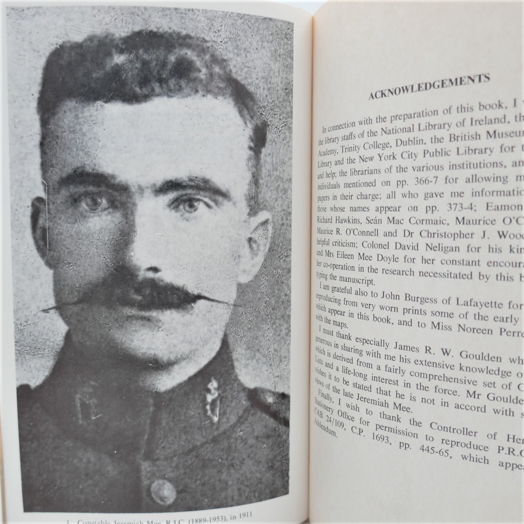 Memoirs of Constable Jeremiah Mee (1975) - Image 2