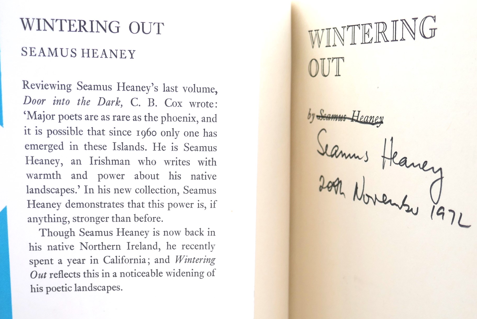 Wintering Out. First Edition. Signed Copy (1972) - Image 6