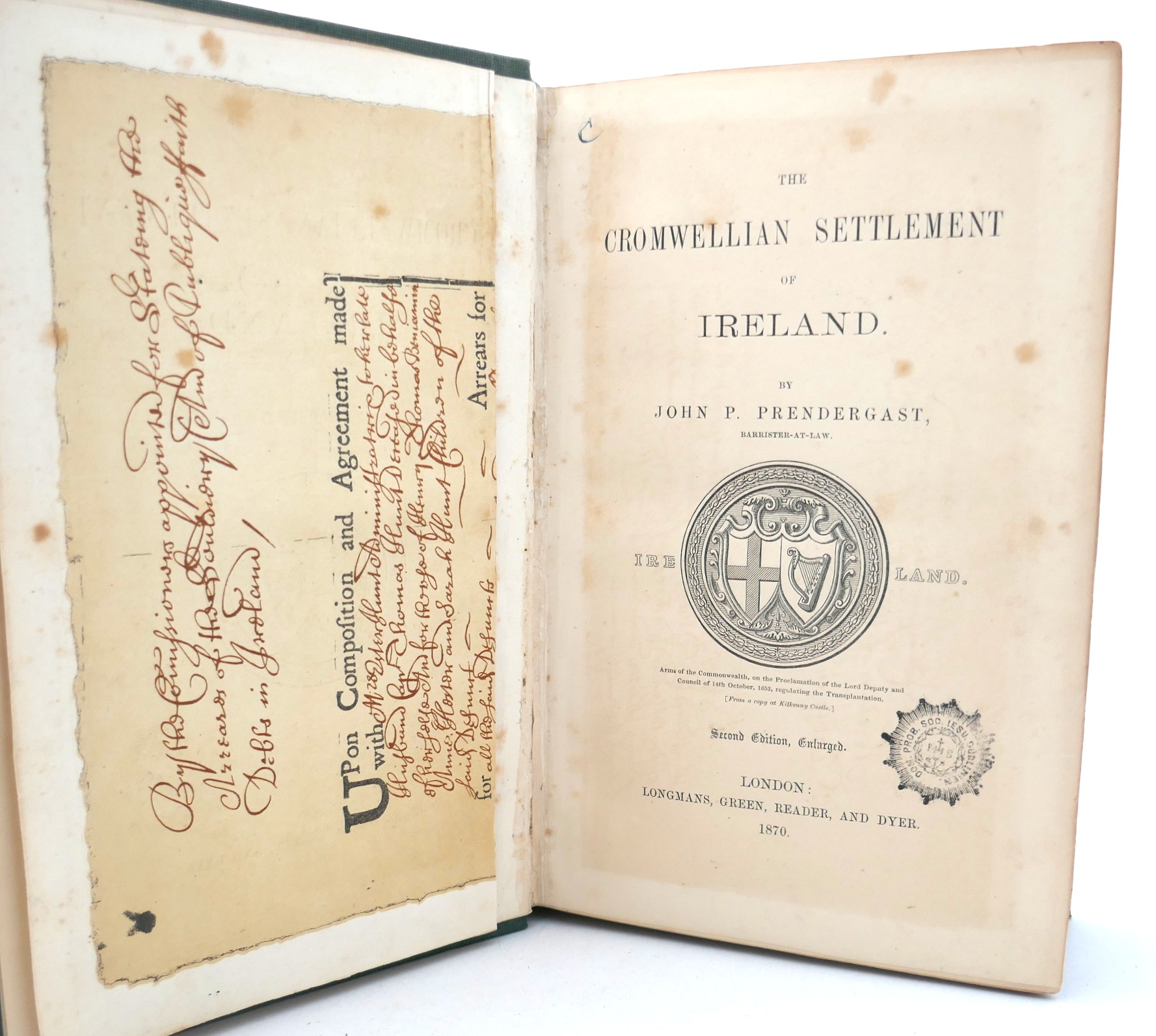 The Cromwellian Settlement of Ireland. Second Edition (1870) - Image 2