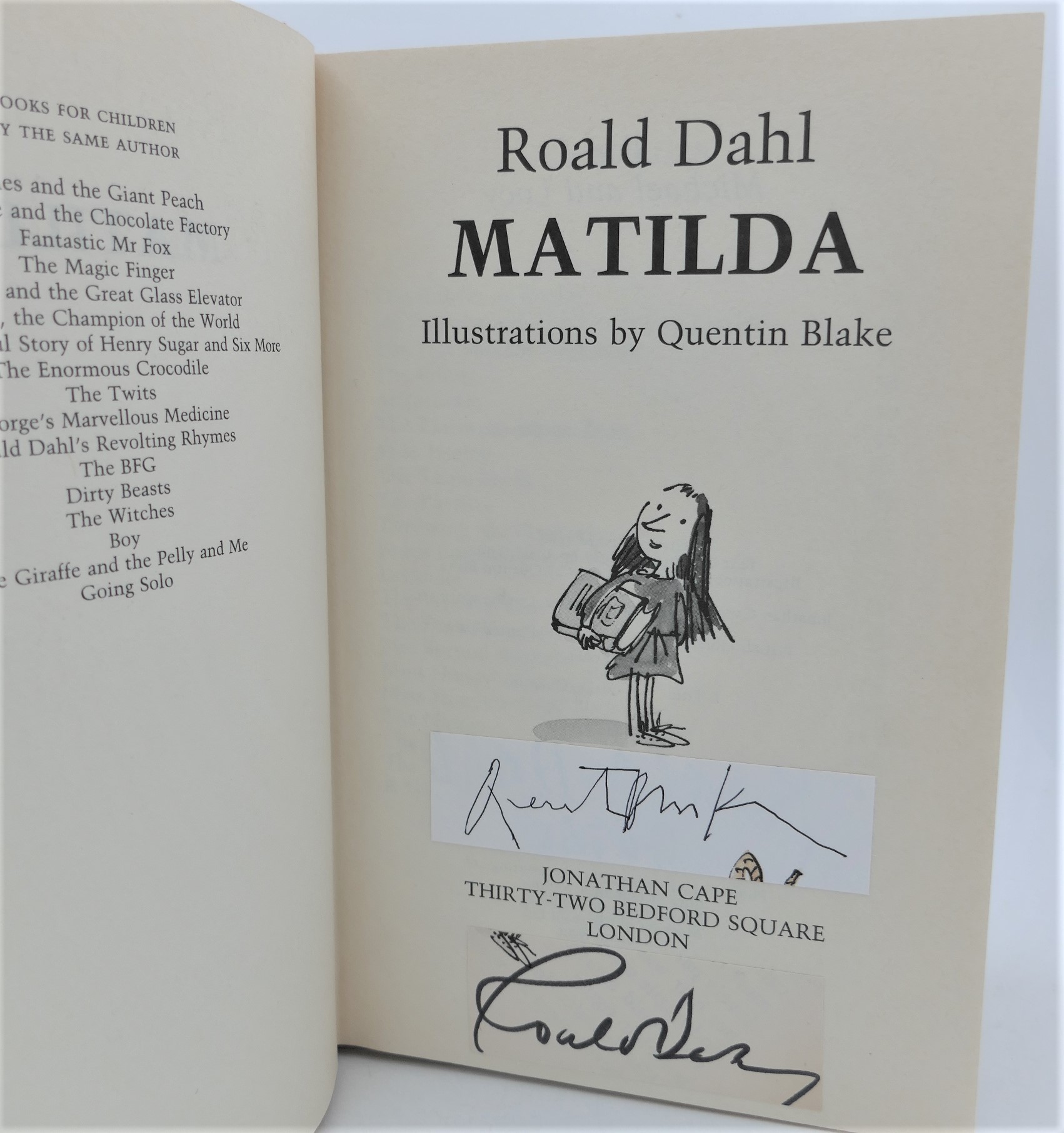 Matilda. Illustrated by Quentin Blake. With Signatures (1988) - Image 3
