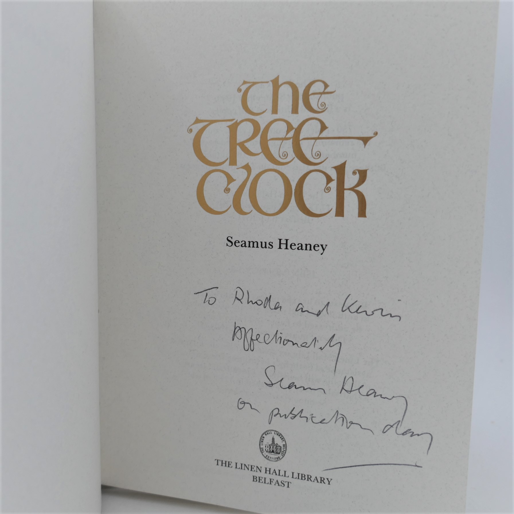 The Tree Clock. Inscribed Copy (1990) - Image 2