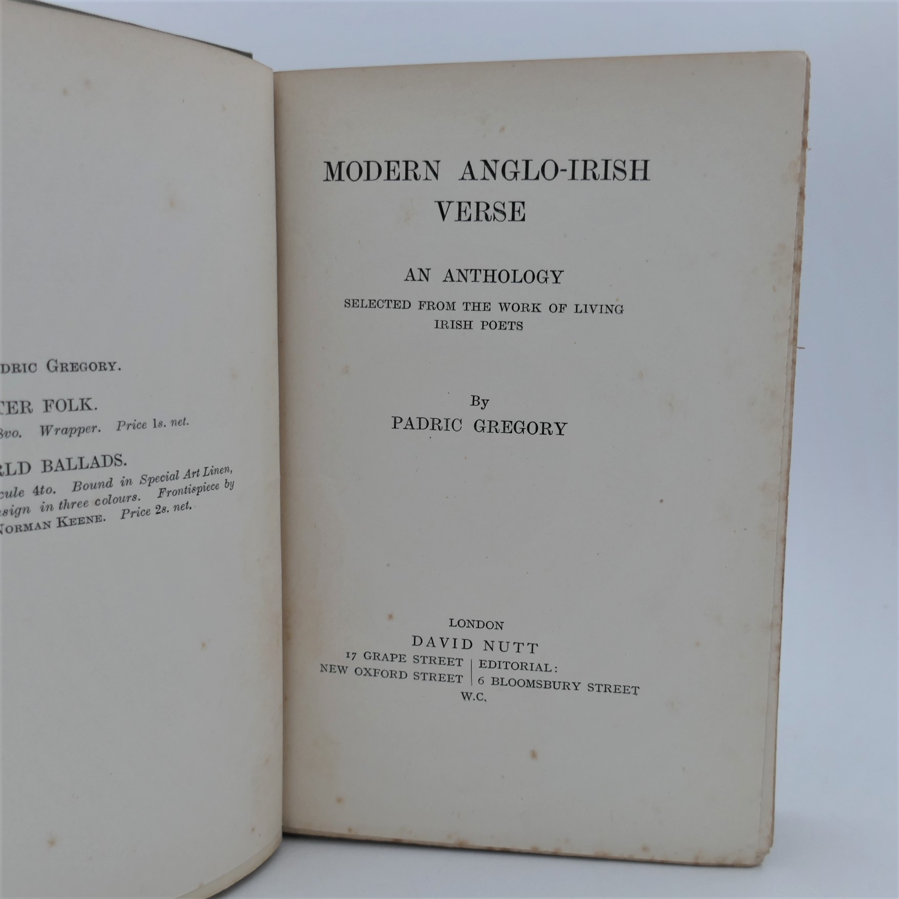 Modern Anglo-Irish Verse. An Anthology Selected Living Irish Poets (1914) - Image 2