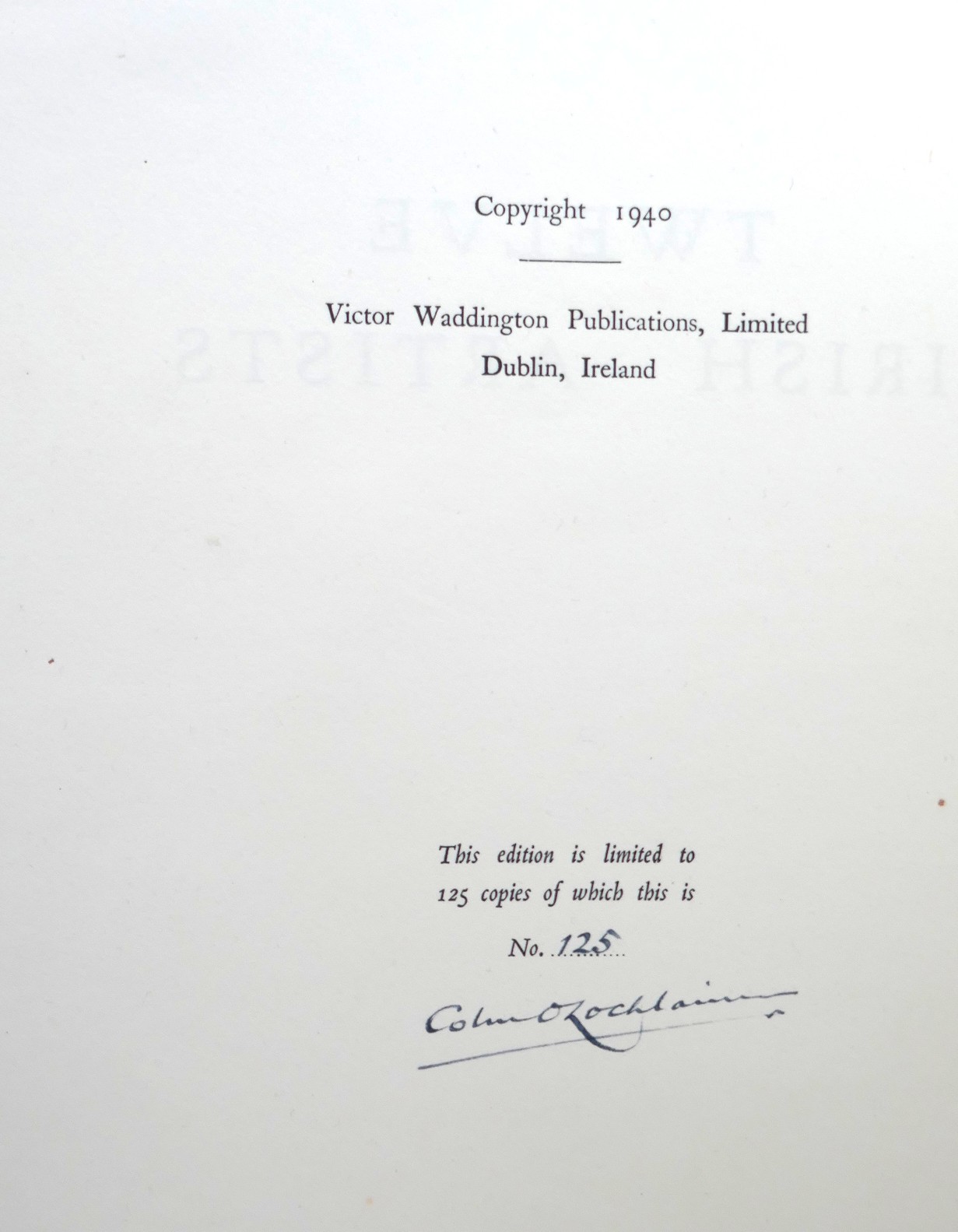 Twelve Irish Artists. Limited Signed Edition Issue (1940) - Image 5