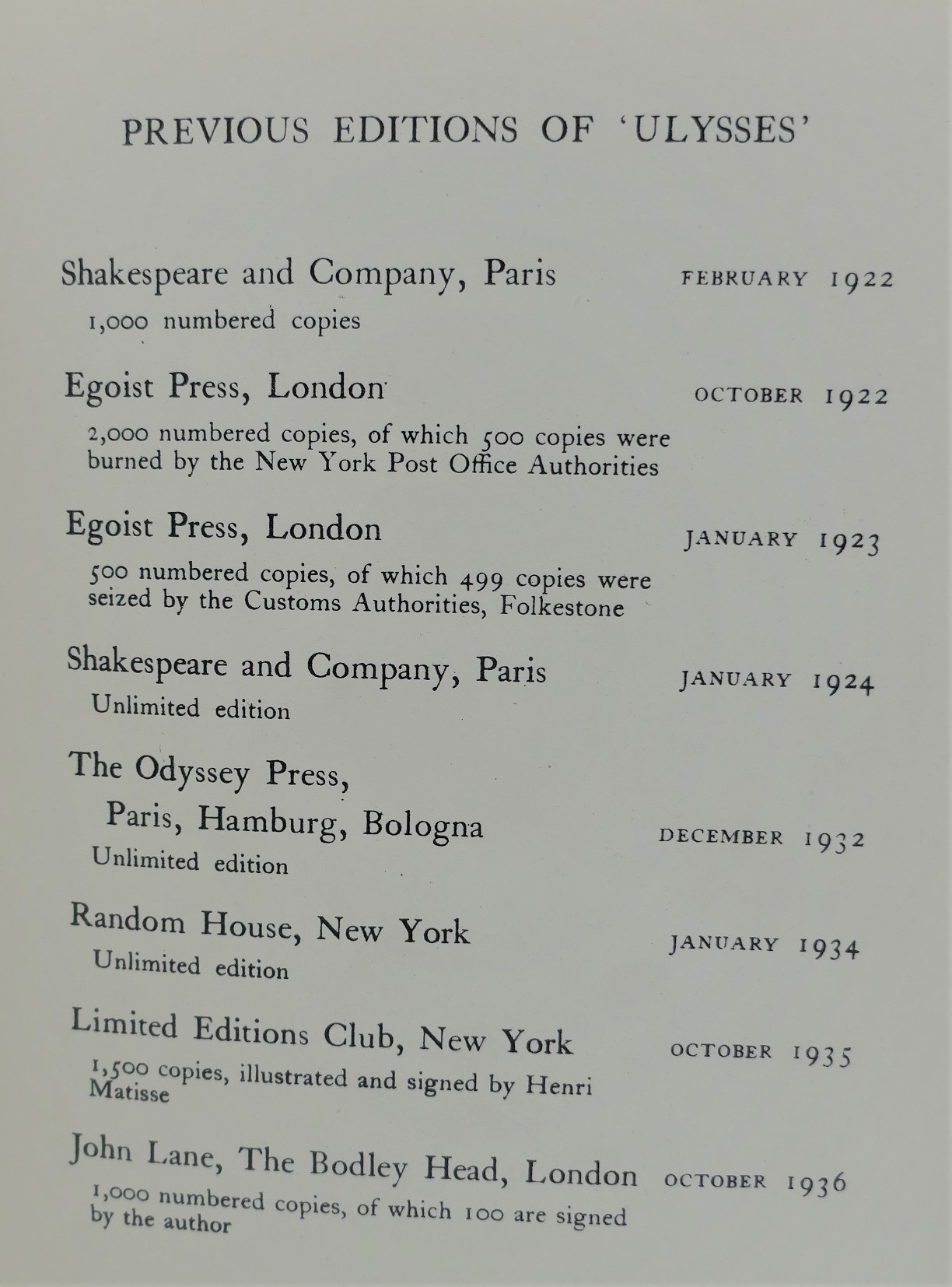 Ulysses. First English Trade Edition (1937) - Image 5
