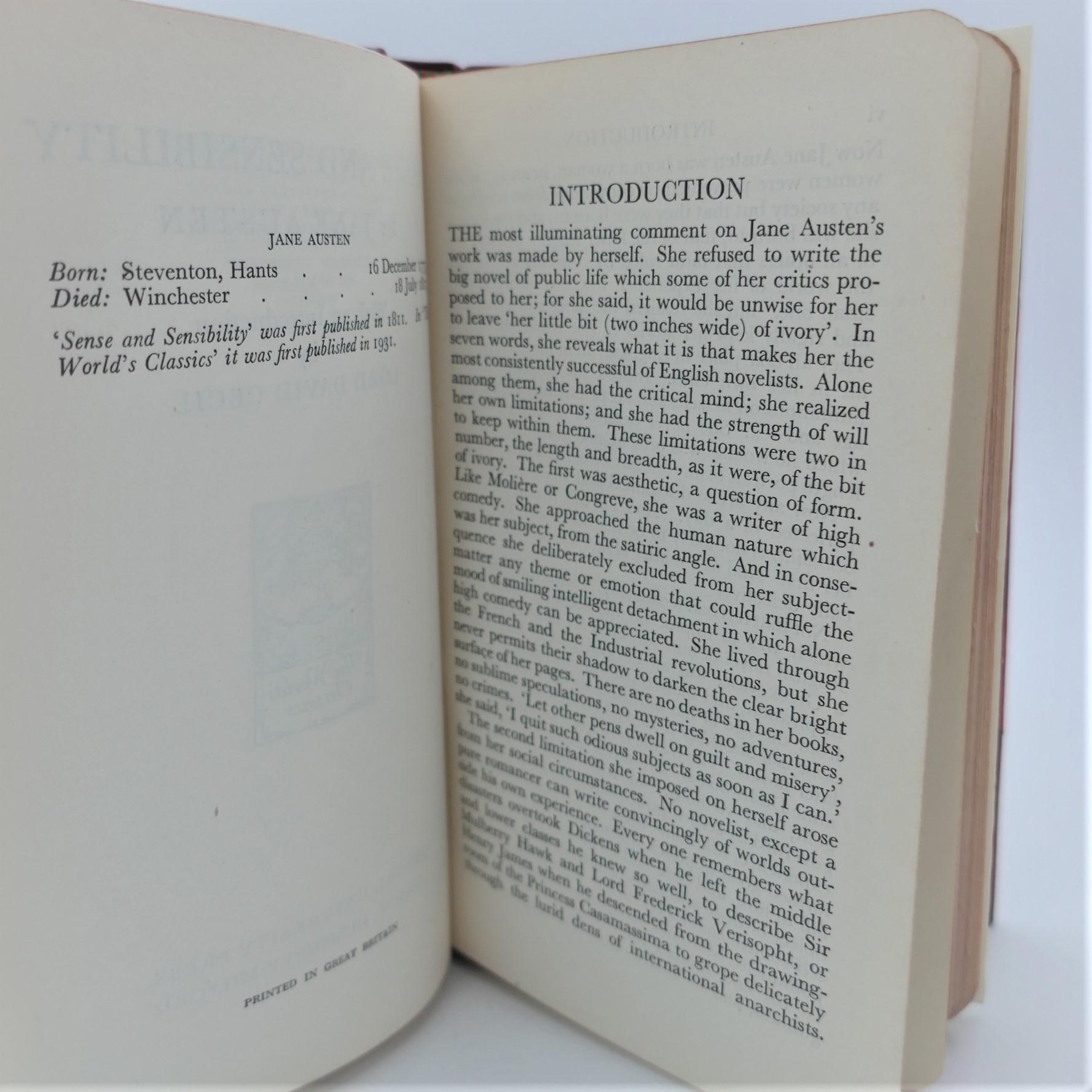 Sense and Sensibility. The Worlds Classics (1931) - Image 3