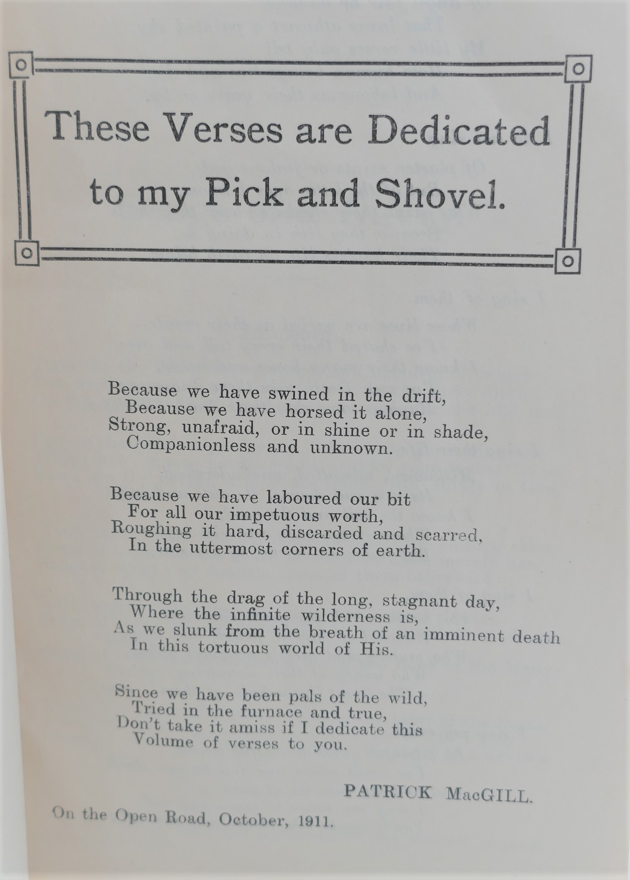 Songs of a Navvy. First Edition (1911) - Image 4