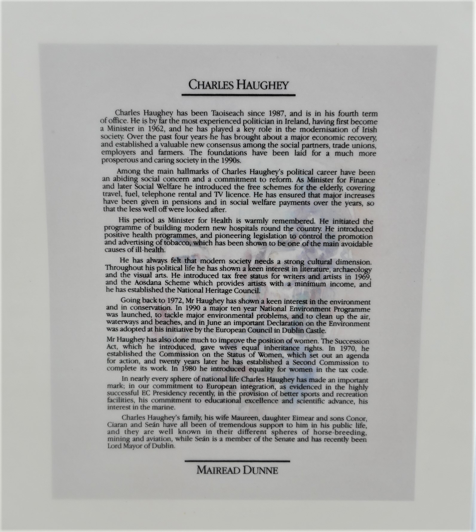 Eight Irish Portraits In Words & Watercolour. Limited Edition (1990) - Image 4