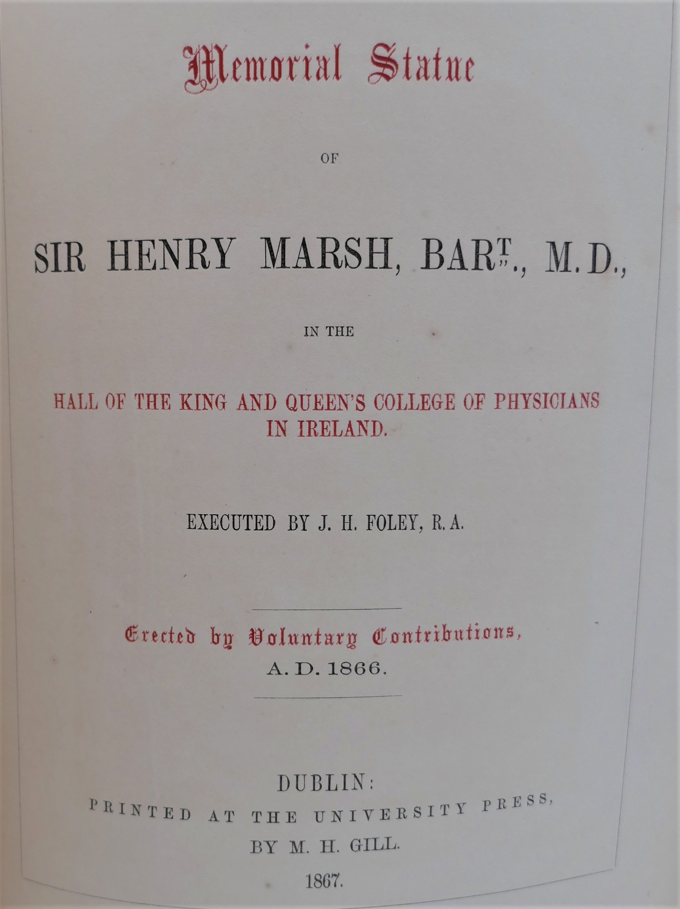 Memorial Statue of Sir Henry Marsh (1837) - Image 3