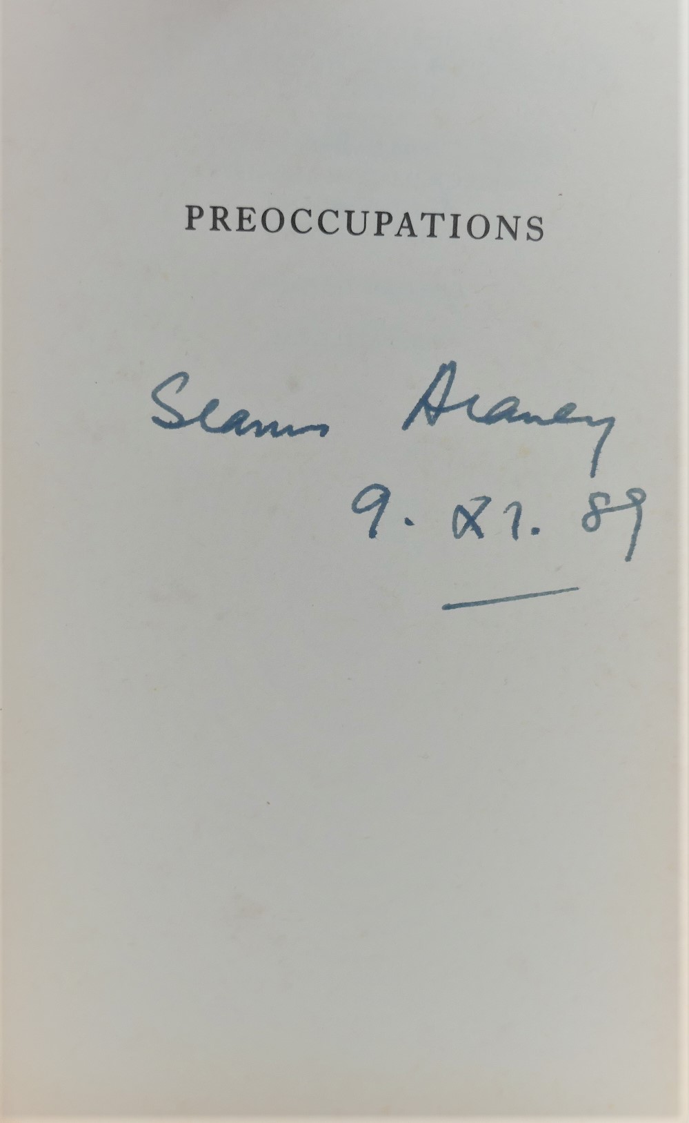 Preoccupations - Selected Prose. Signed Copy (1980) - Image 2