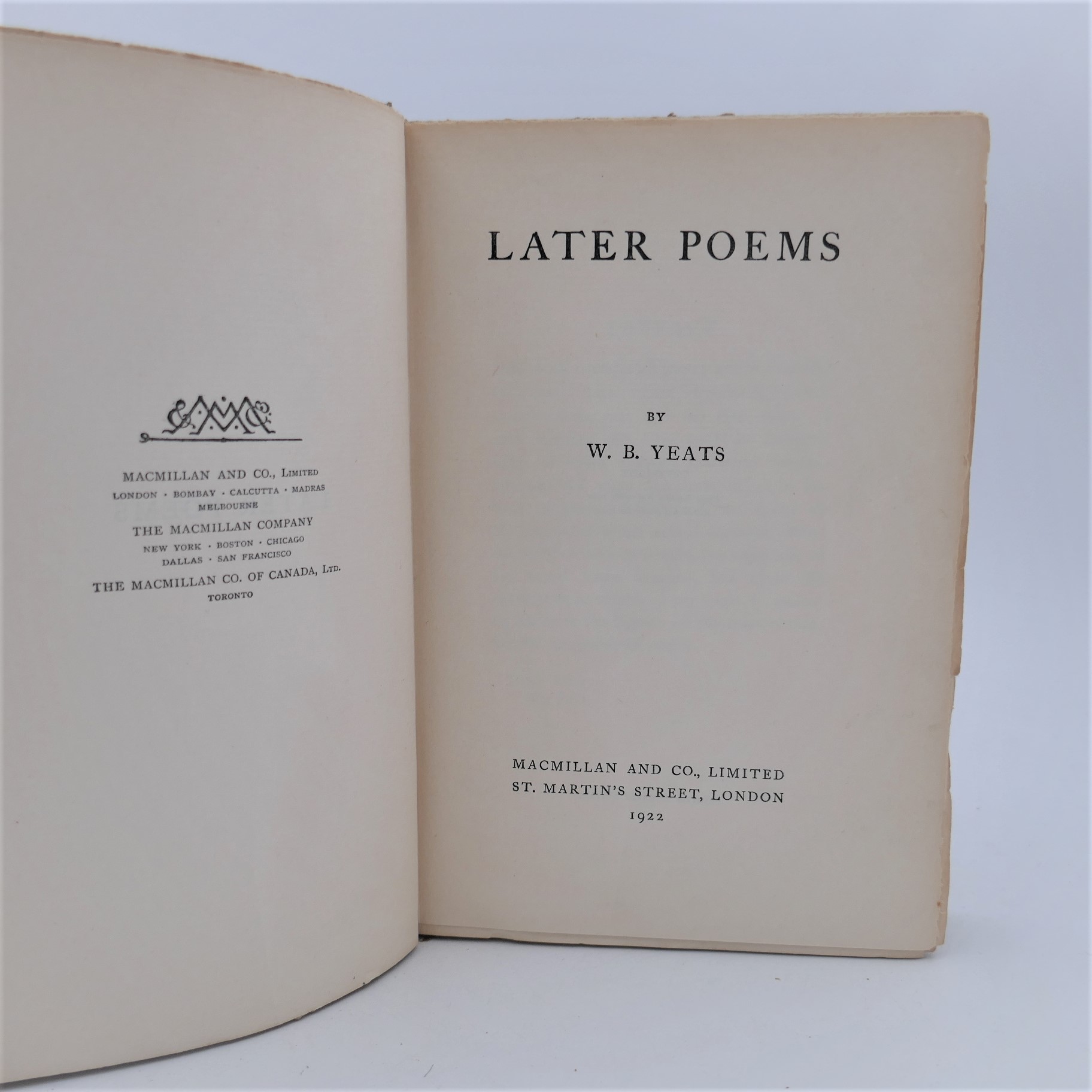 Later Poems. Second Edition (1922) - Image 3