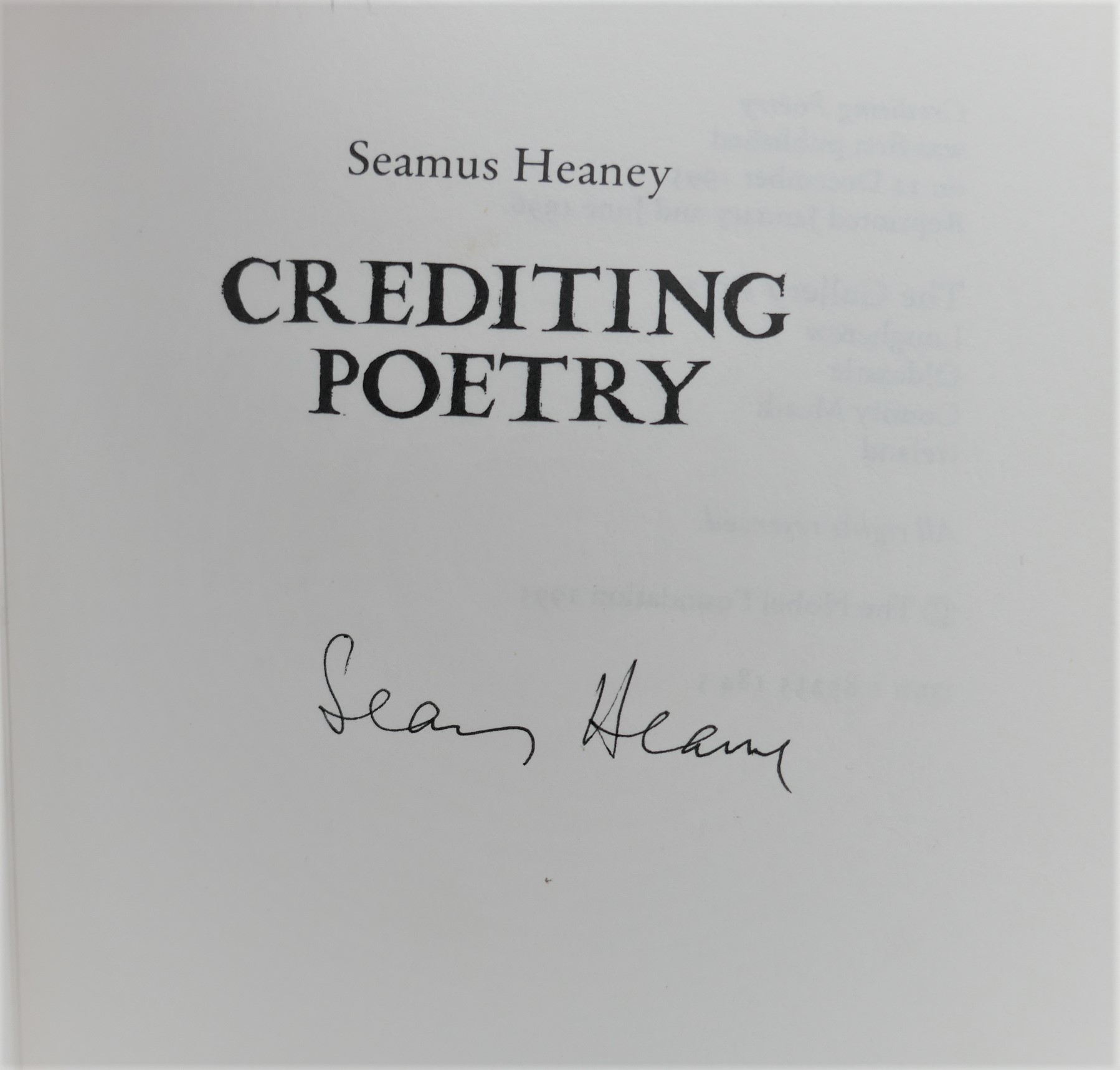 Crediting Poetry. The Nobel Lecture (1995) - Image 2