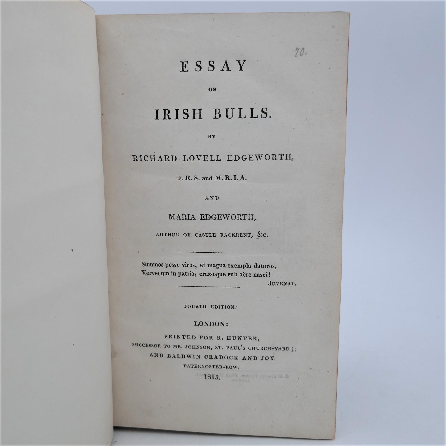 Essay on Irish Bulls. Fourth Edition (1815) - Image 2