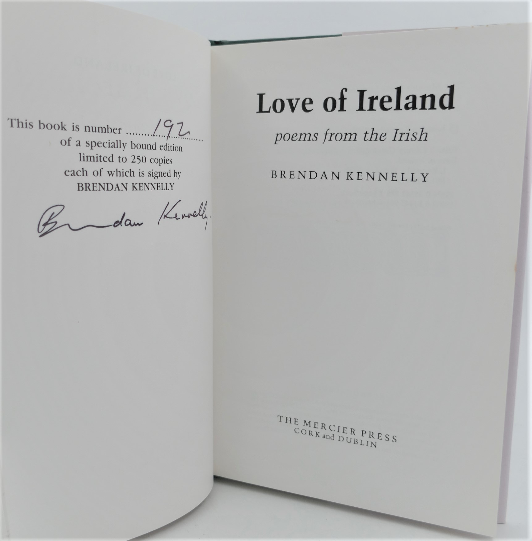Love of Ireland. Poems from the Irish. Limited Issue (1989) - Image 2