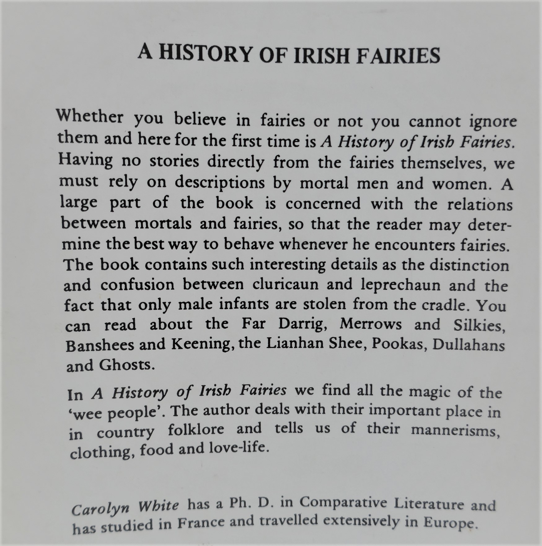 A History of Irish Fairies (1976) - Image 2