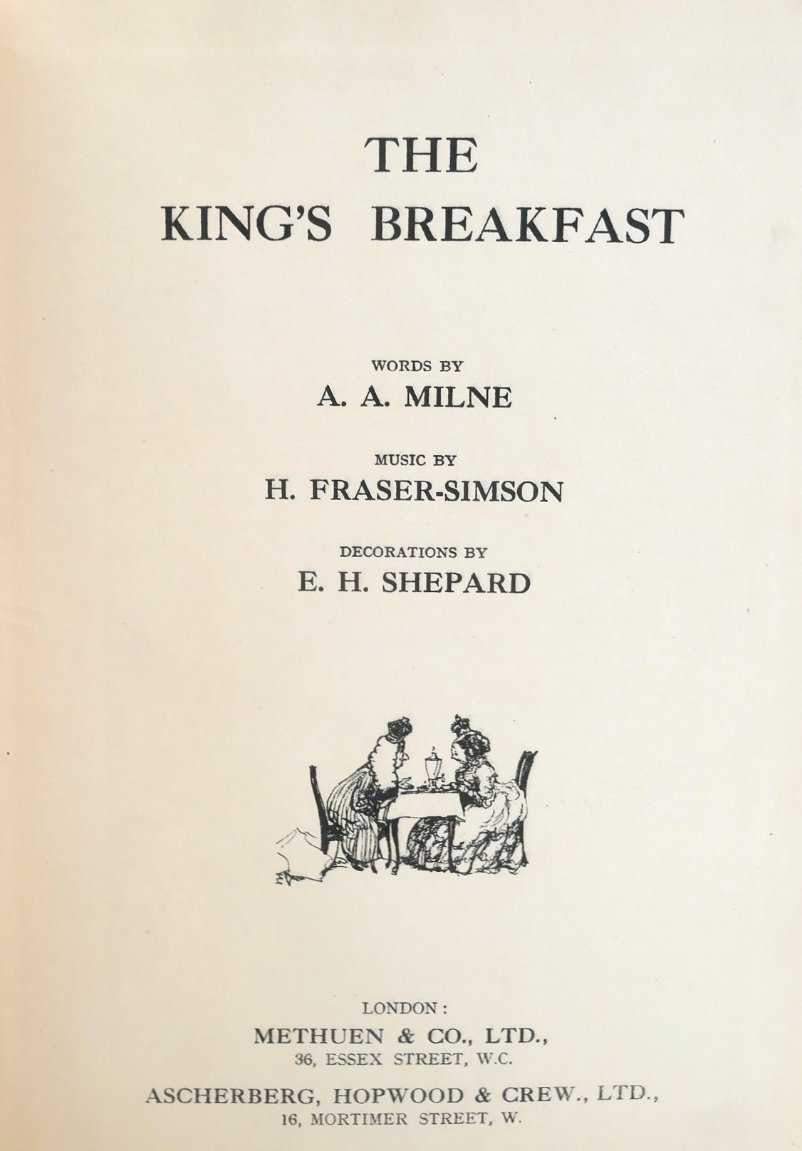 The King's Breakfast. Illustrated by Ernest H. Shepard (1925) - Image 2