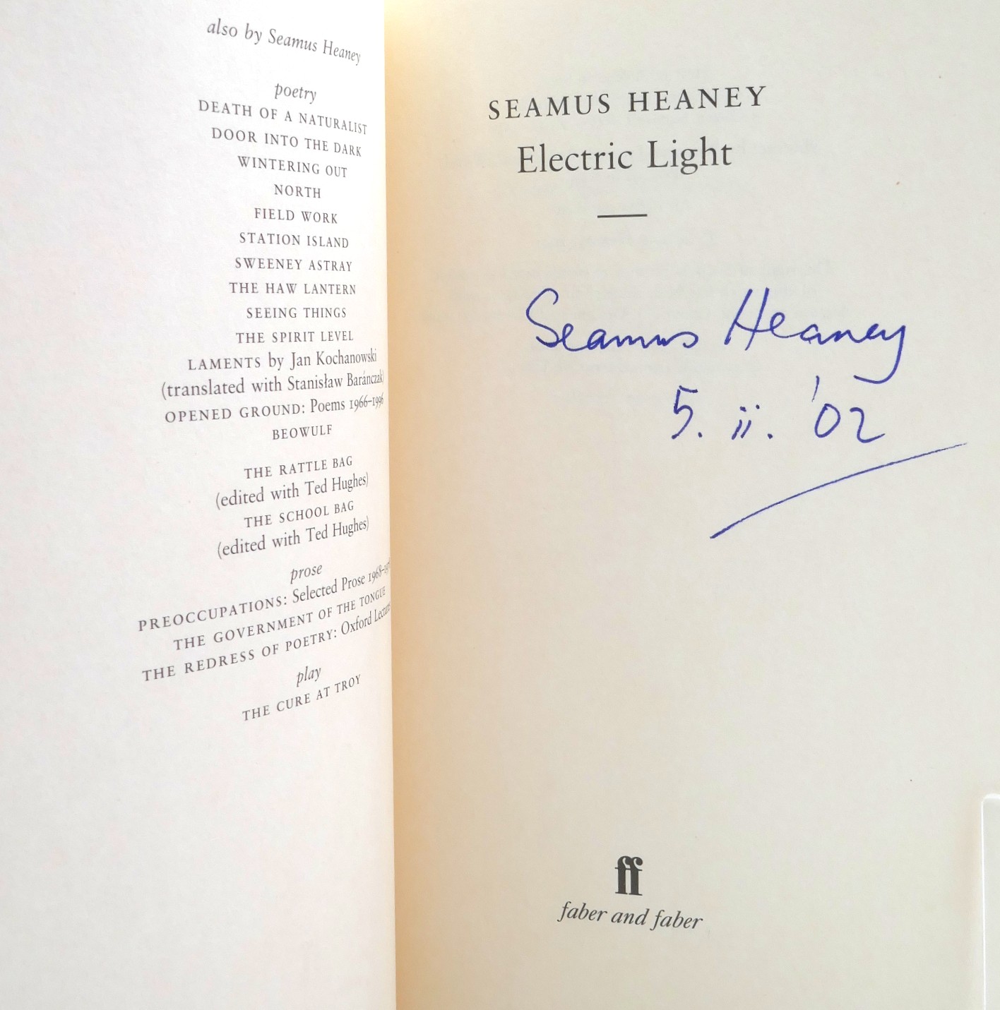 Electric Light. Signed Copy (2001) - Image 2