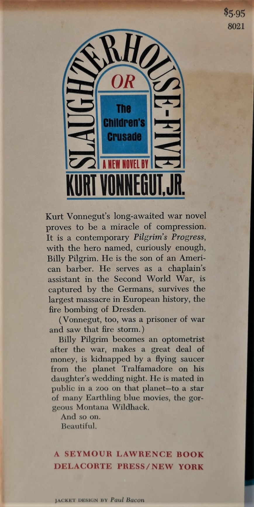 Slaughterhouse-Five. First Edition (1969) - Image 6
