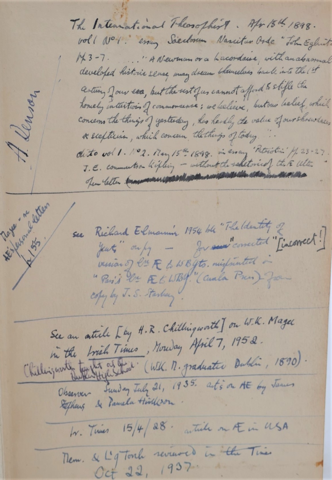 A Memoir of A.E. George William Russell. Alan Denson's Copy (1937) - Image 3