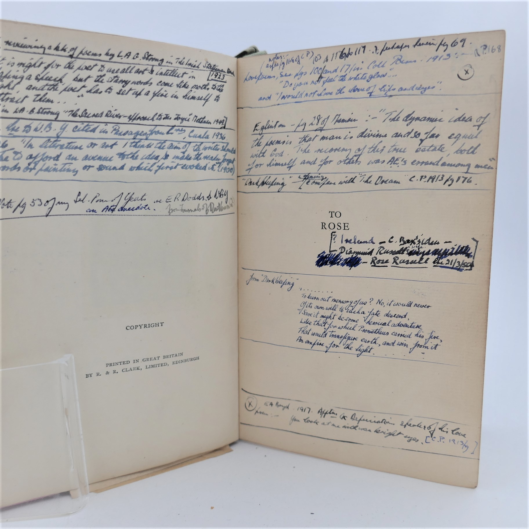 Selected Poems. Alan Denson's Working Copy (1935) - Image 5