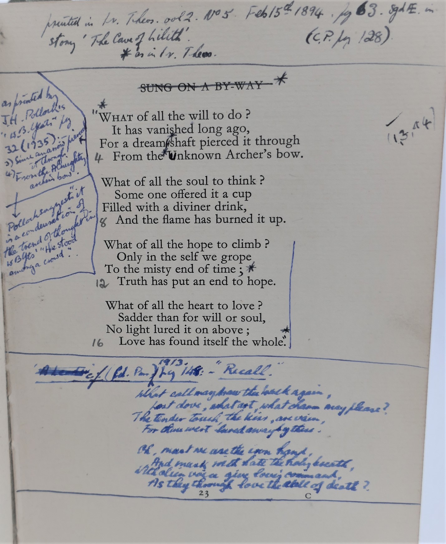 Selected Poems. Alan Denson's Working Copy (1935) - Image 6