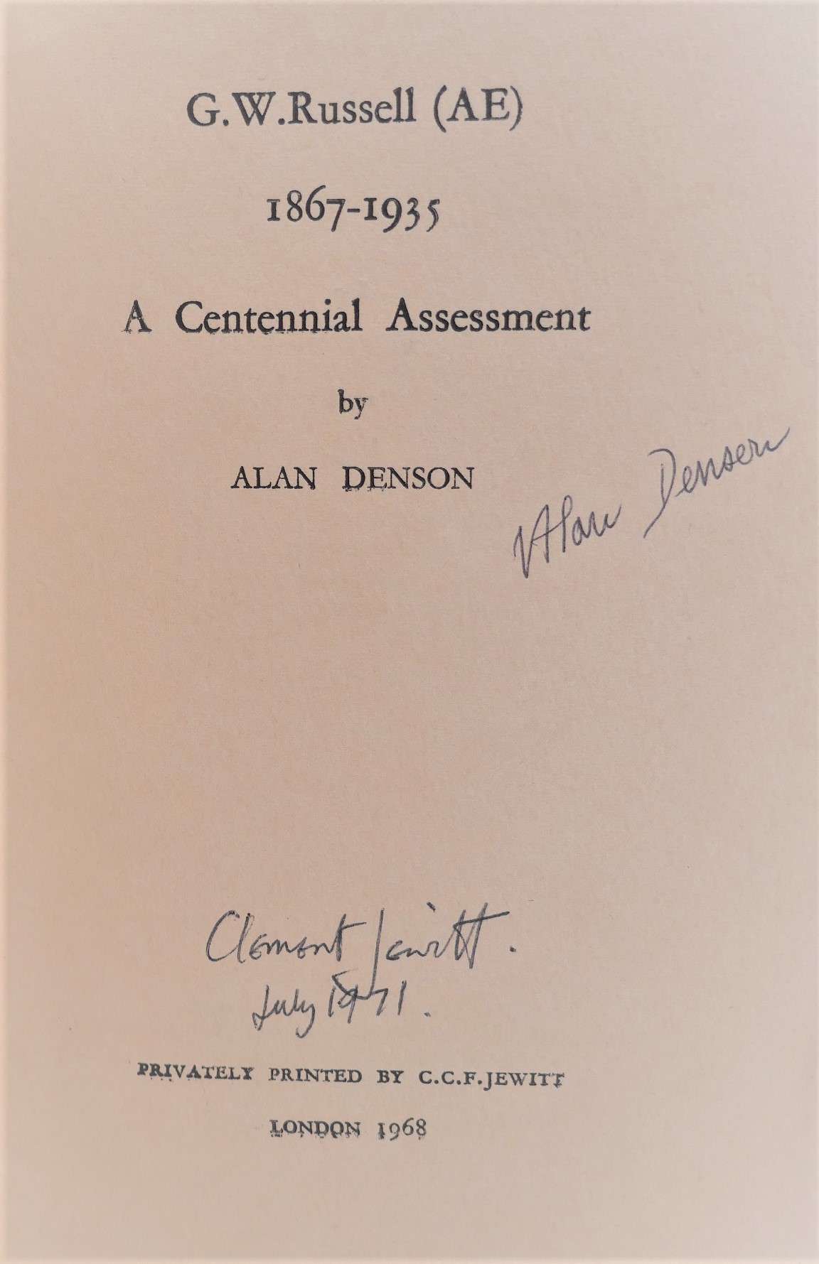 G.W. Russell (AE) 1867-1935. A Centennial Assessment (1968) - Image 3