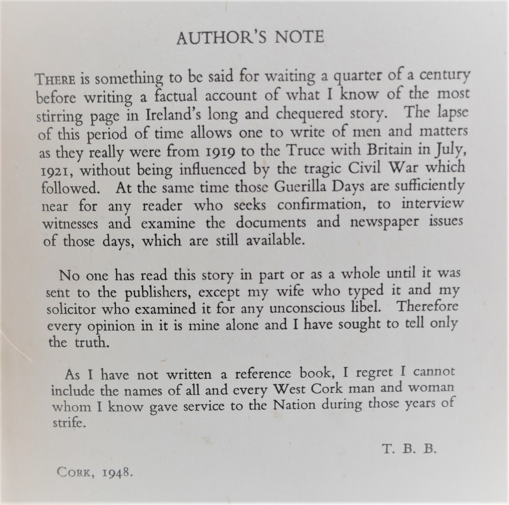 Guerilla Days in Ireland. Inscribed by the Author (1949) - Image 3