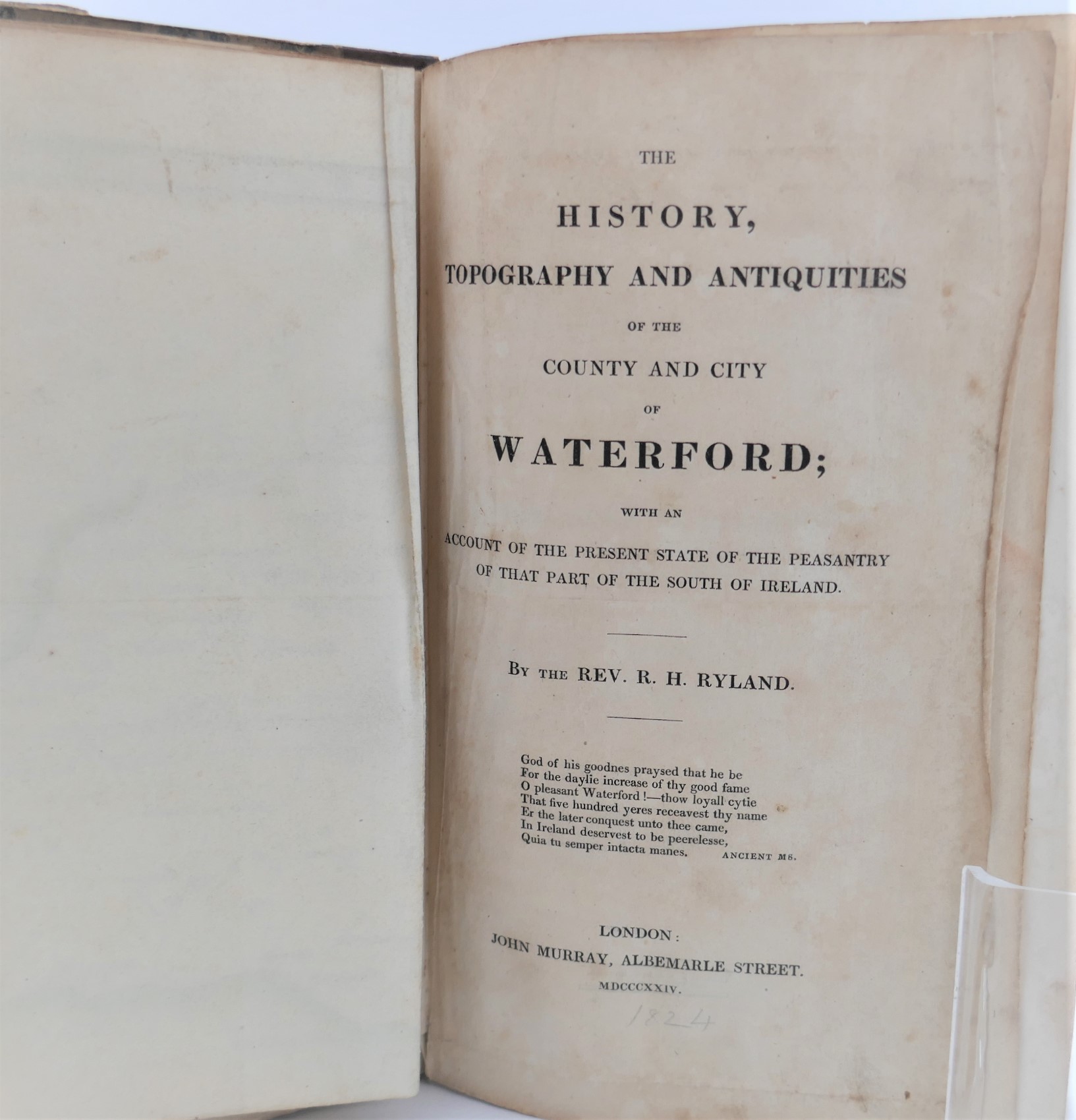 The History, Topography and Antiquities of Waterford (1824) - Image 2