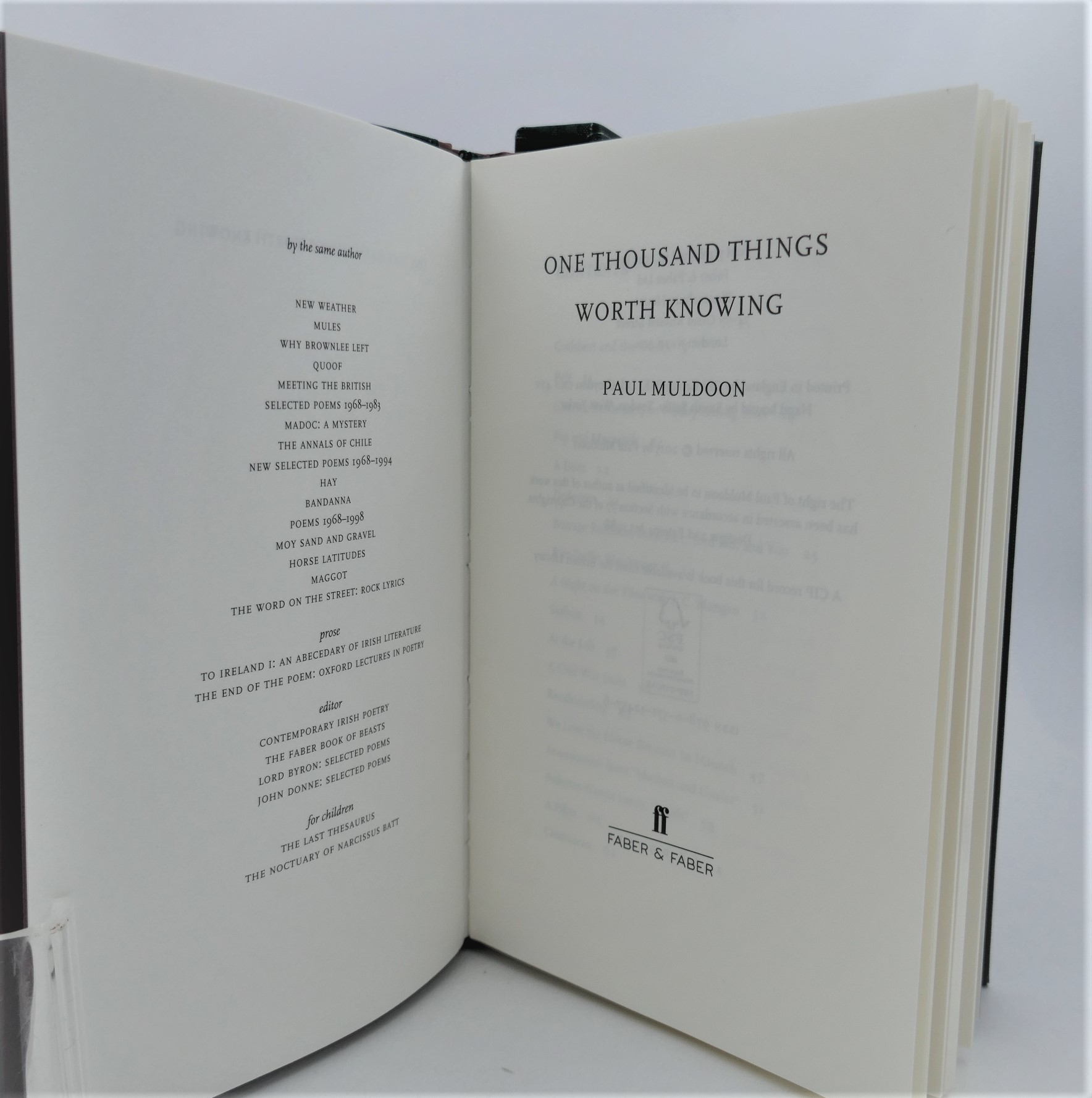 One Thousand Things Worth Knowing. Limited Signed Edition (2015) - Image 2