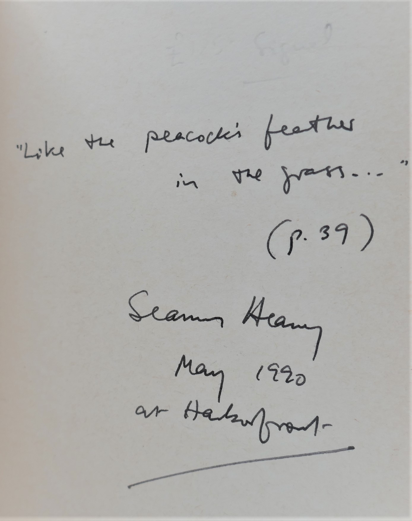 The Haw Lantern. Inscribed Copy (1987) - Image 2