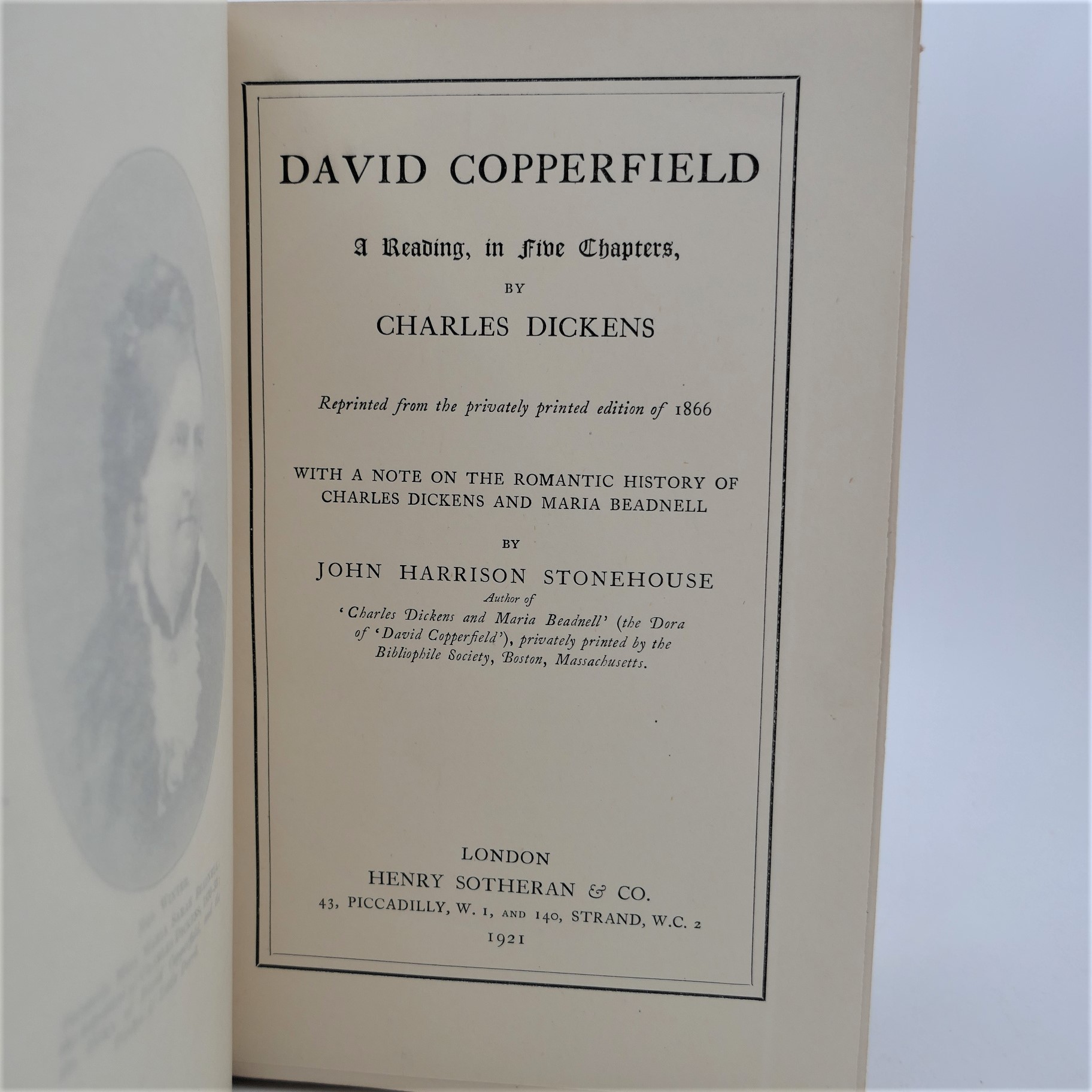 David Copperfield, A Reading, in Five Chapters (1921) - Image 2