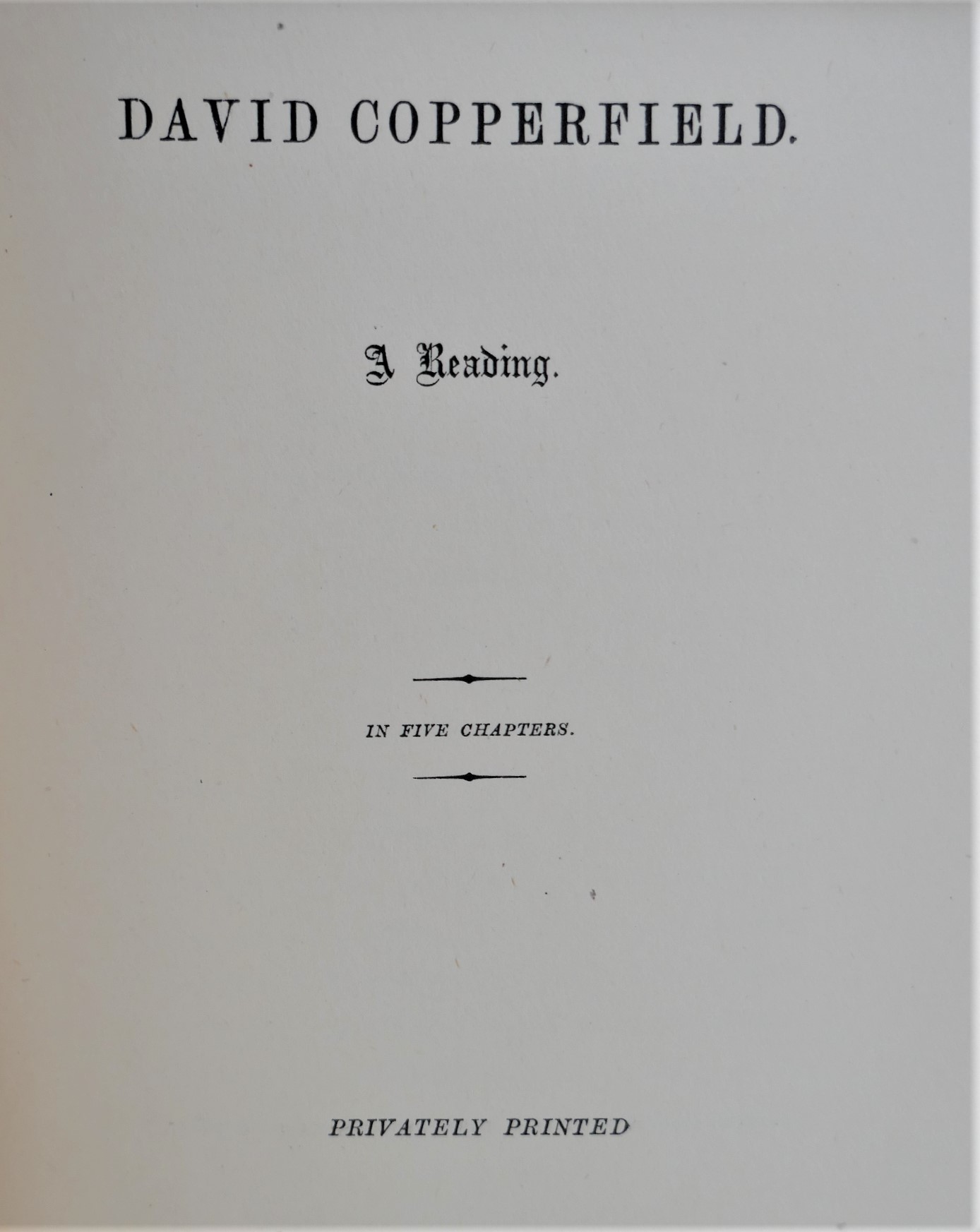 David Copperfield, A Reading, in Five Chapters (1921) - Image 4