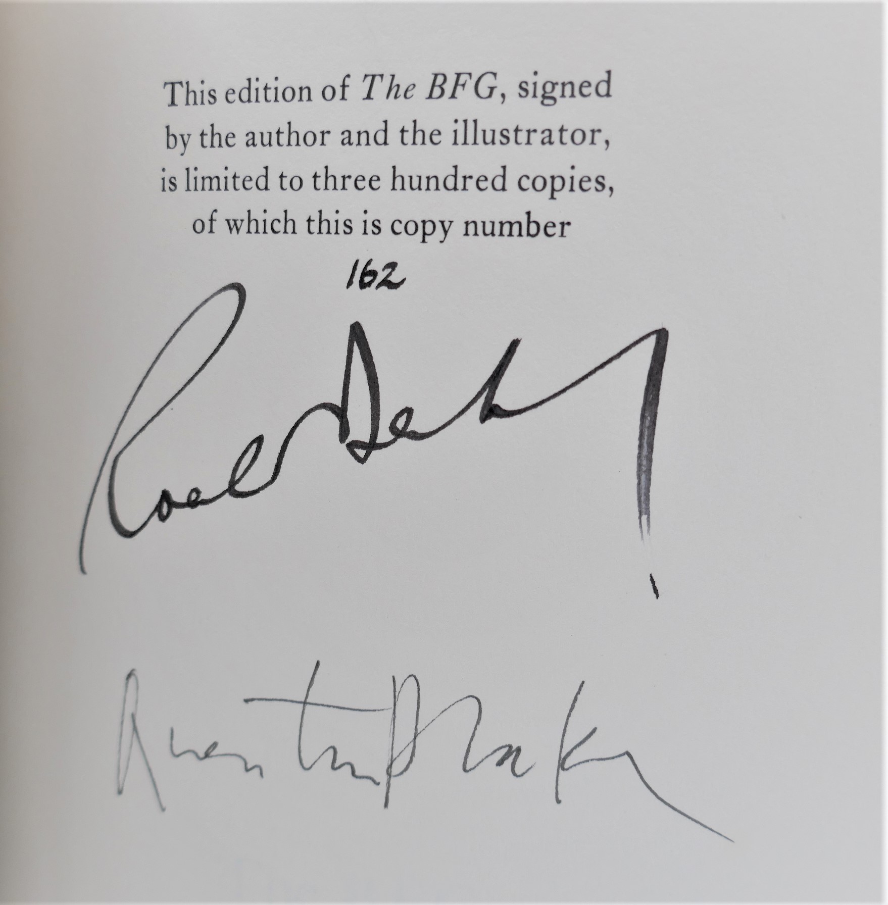 The BFG. Illustrated by Quentin Blake. Limited Signed Edition (1982) - Image 3