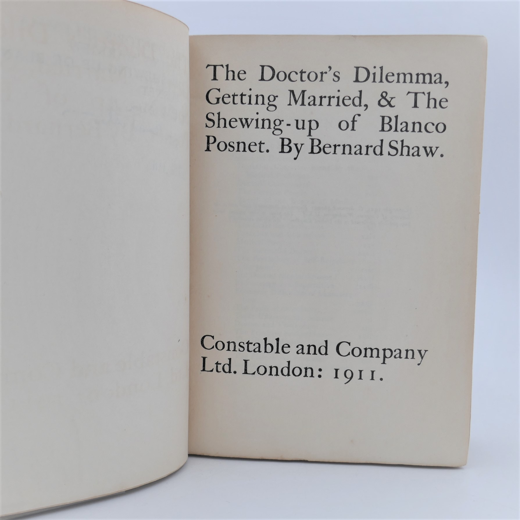 The Doctor's Dilemma. Inscribed by the Author (1911) - Image 4
