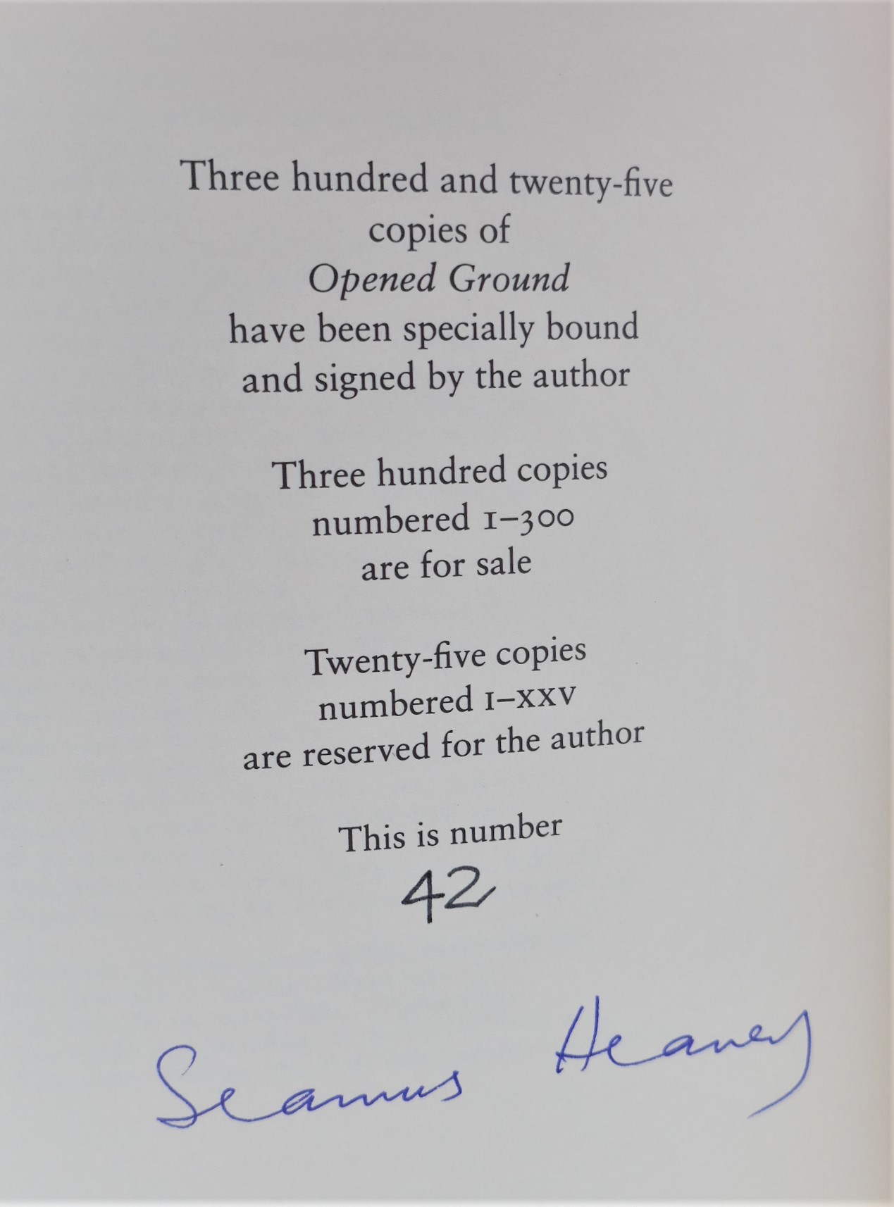 Opened Ground. Poems 1966-1996. Limited Edition (1998) - Image 4
