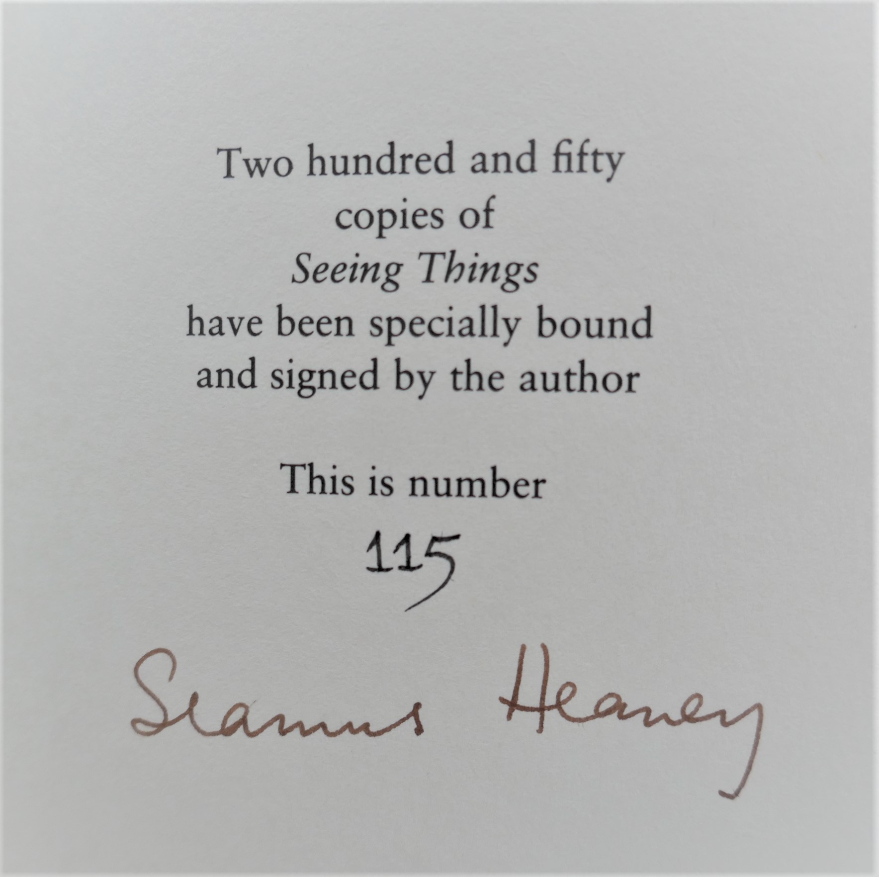 Seeing Things. Limited Signed Edition (1991) - Image 3