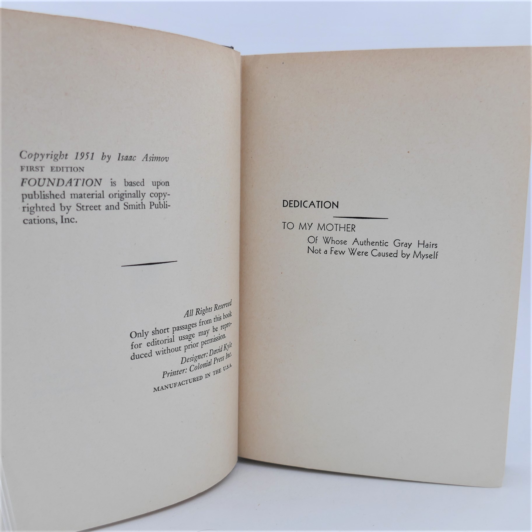 Foundation. An Interplanetary Novel. First Edition (1951) - Image 7