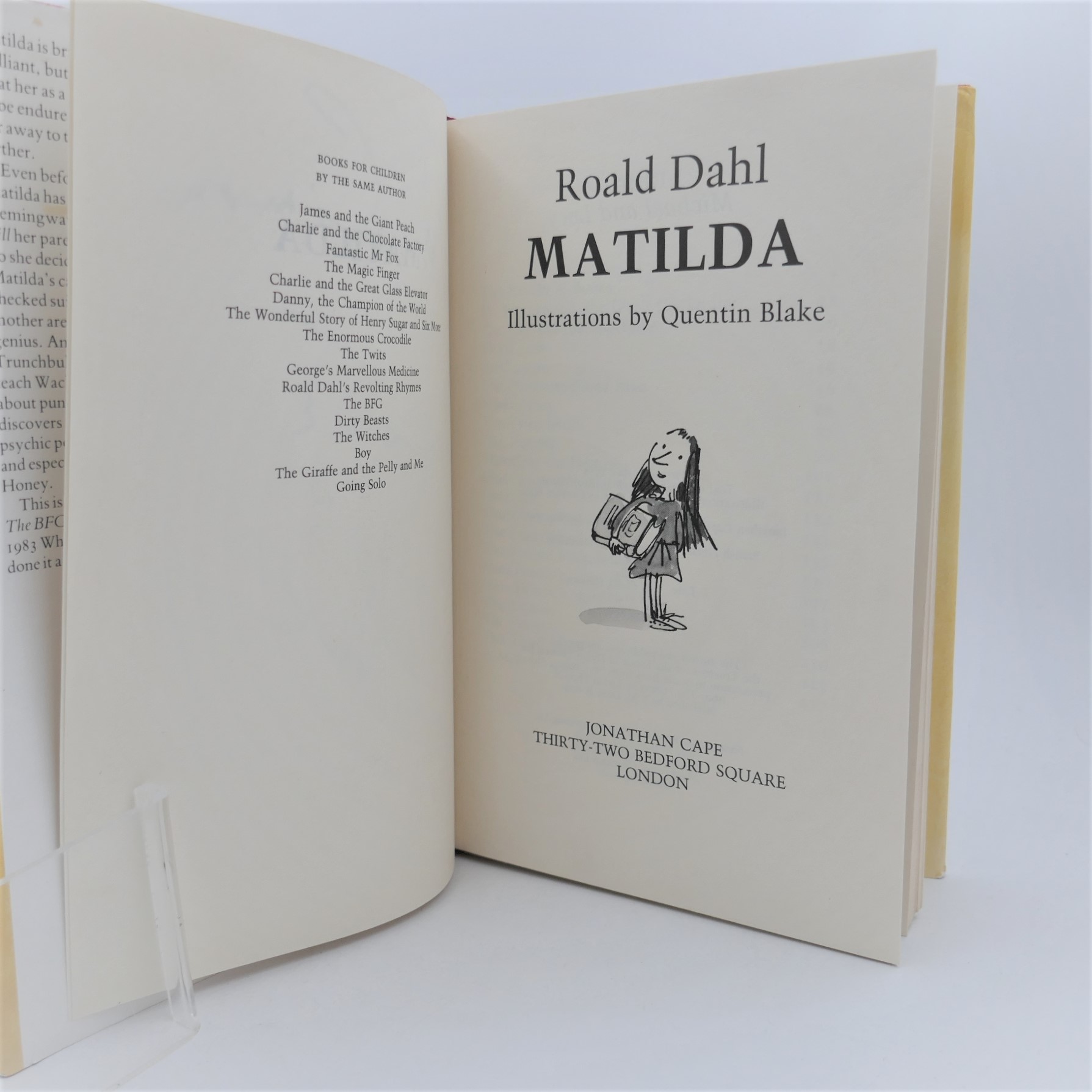 Matilda. First Edition. Inscribed by the Author (1988) - Image 4