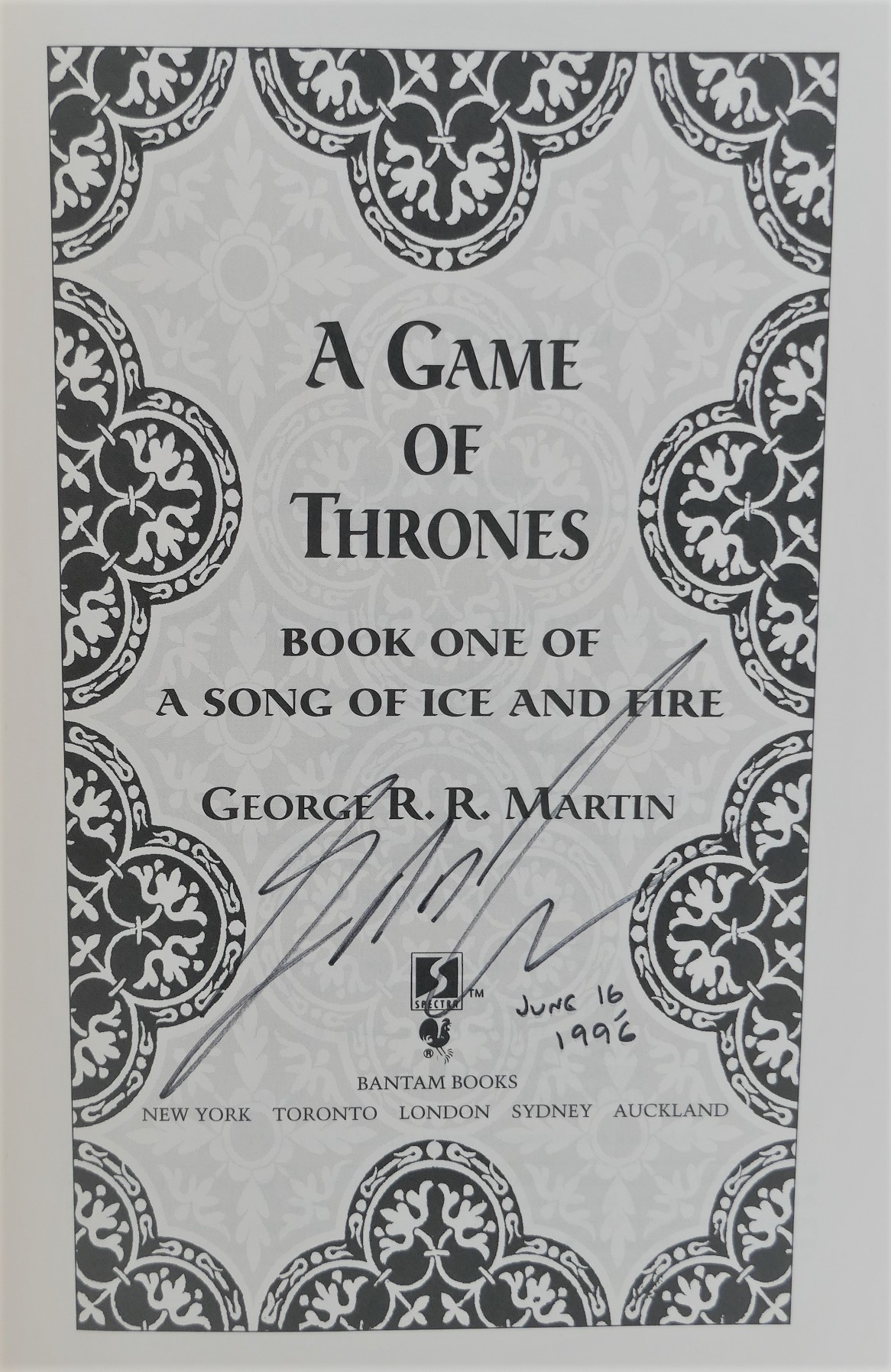 A Game of Thrones. Book One. Signed by the Author (1996) - Image 4
