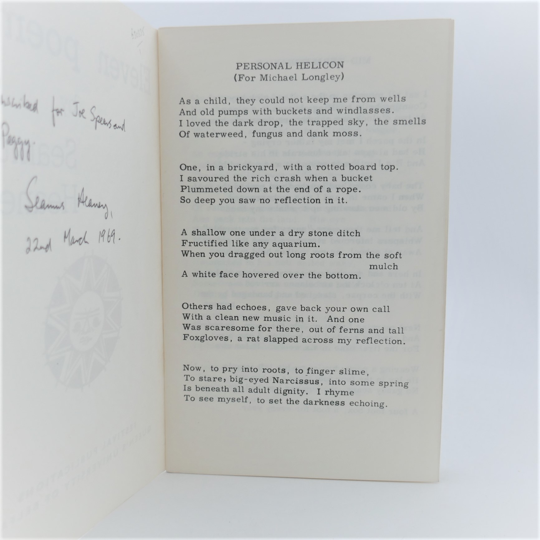 Eleven Poems. Second Issue. Inscribed Copy (1965) - Image 4
